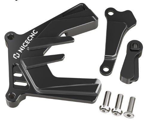 FRONT SPROCKET GUARD 00-23 YAMAHA YZ 250 X BLACK ALUMINUM 5HC-17466-00-00