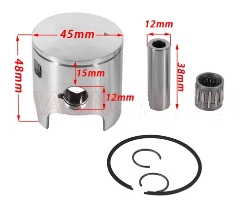 No Longer Available  ........  PISTON KIT 45mm BIG BORE KTM 50CC 65CC SX PRO JUNIOR SENIOR thumbnail 2