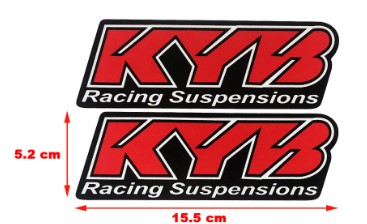 KYB GREEN FORK STICKER 1 PAIR REFLECTIVE SUSPENSION DECAL thumbnail 2