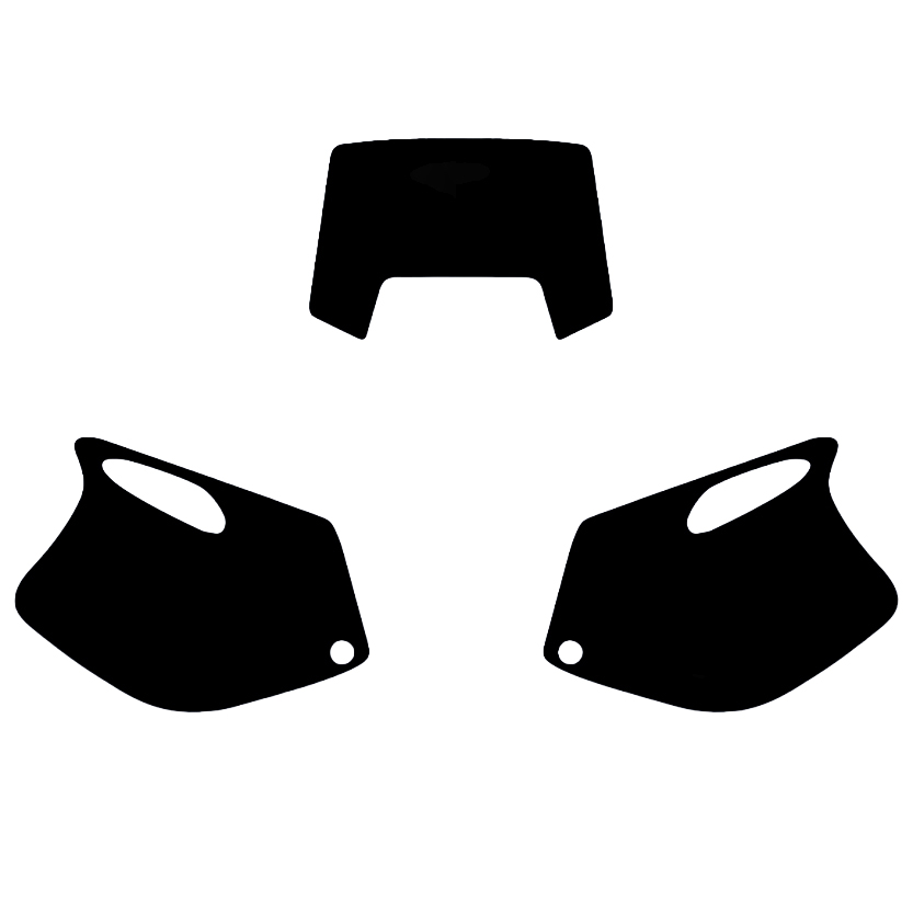 93-97 KTM EXC 2 STROKE BLACK PRECUT BACKGROUNDS, BLACKBIRD 3500/20 image 1