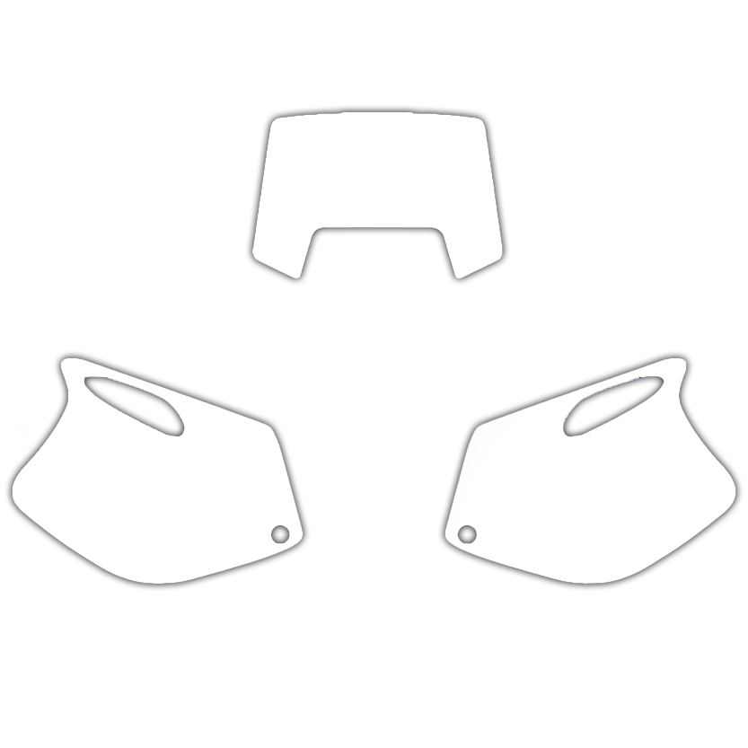 93-97 KTM EXC 2 STROKE WHITE PRECUT BACKGROUNDS, BLACKBIRD 3500/10 image 1