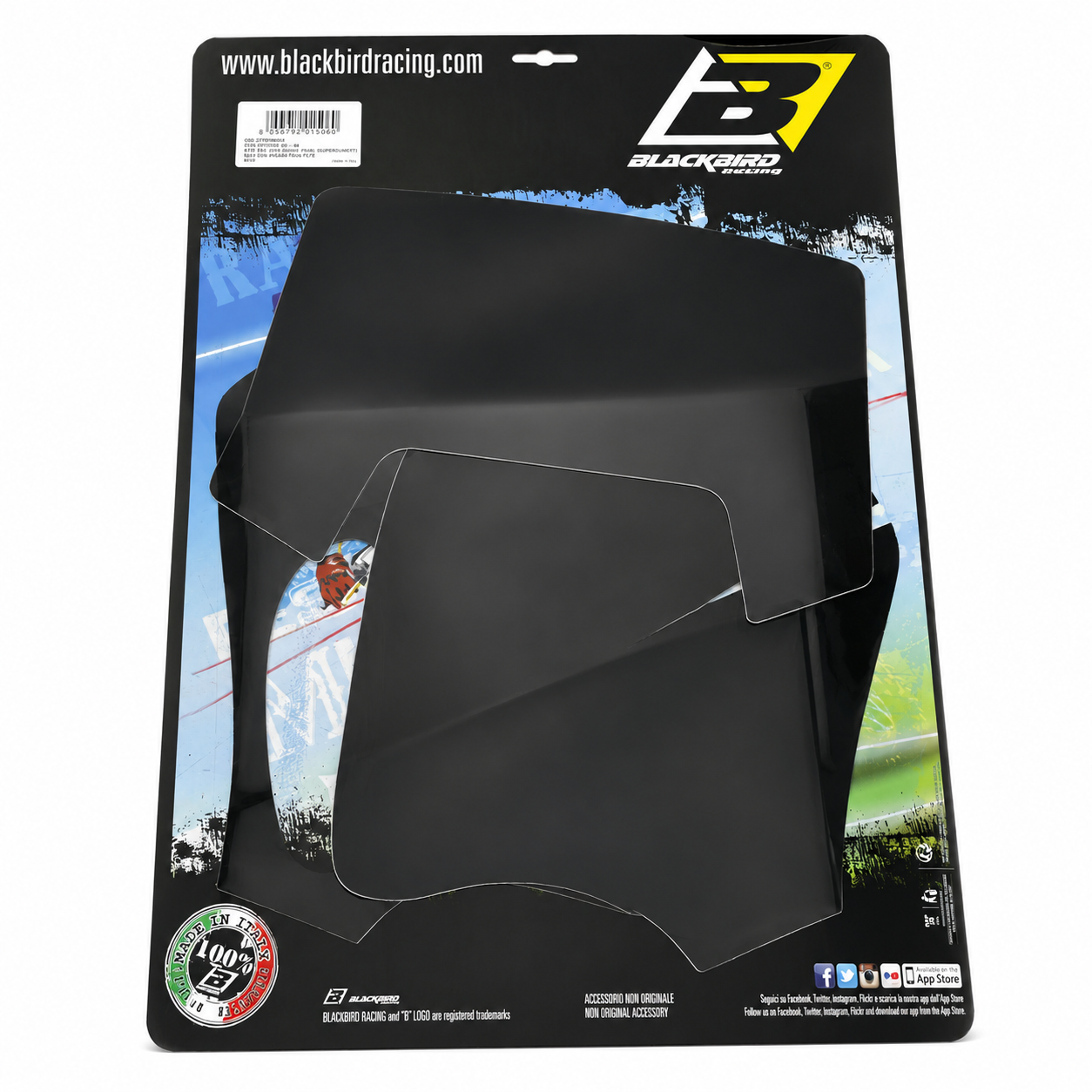 93-99 4 STROKE KTM EXC BLACK PRE CUT BACKGROUNDS, BLACKBIRD 3503/20 thumbnail 2