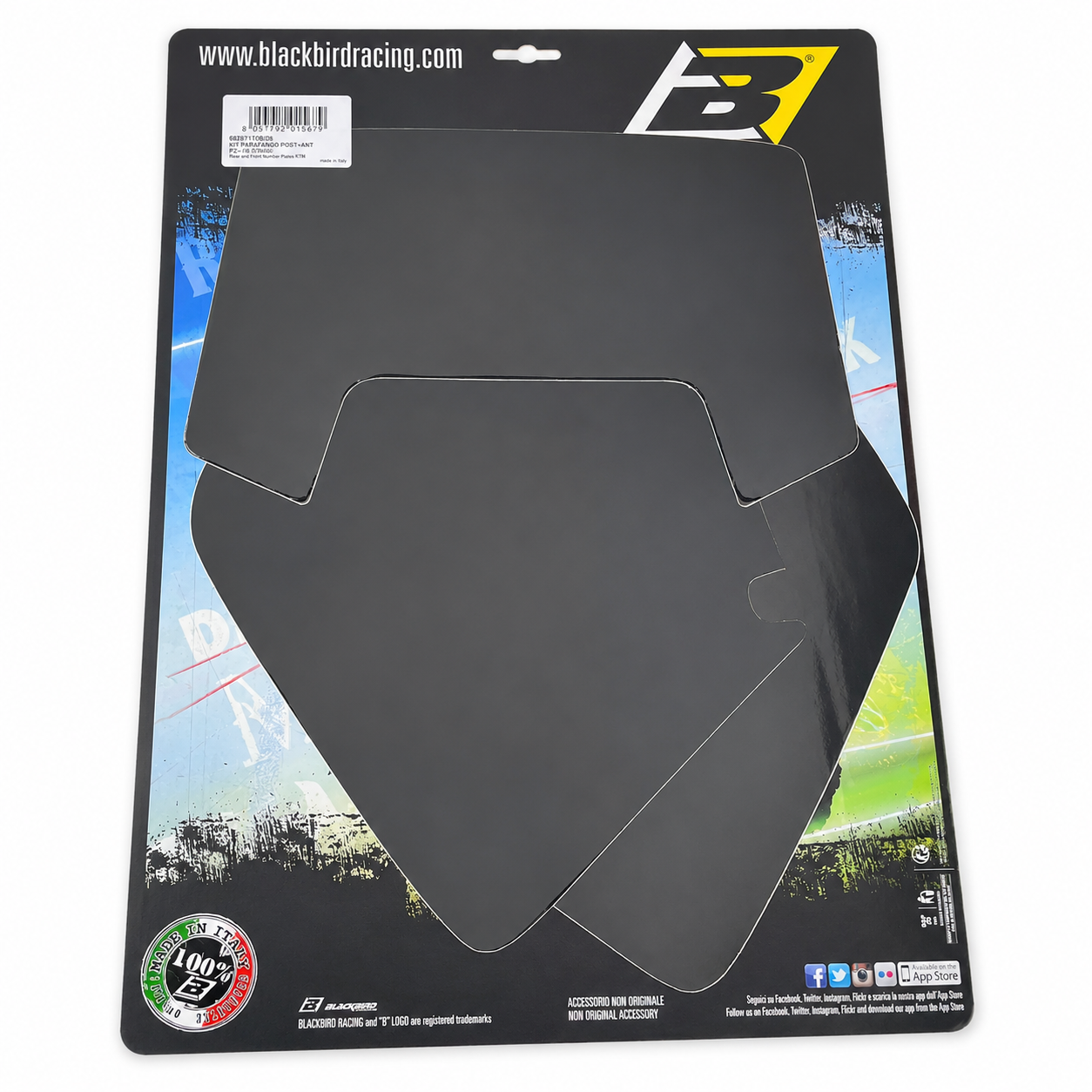 1998 KTM EXC 2 STROKE BLACK PRECUT BACKGROUNDS, BLACKBIRD 3505/20 thumbnail 2