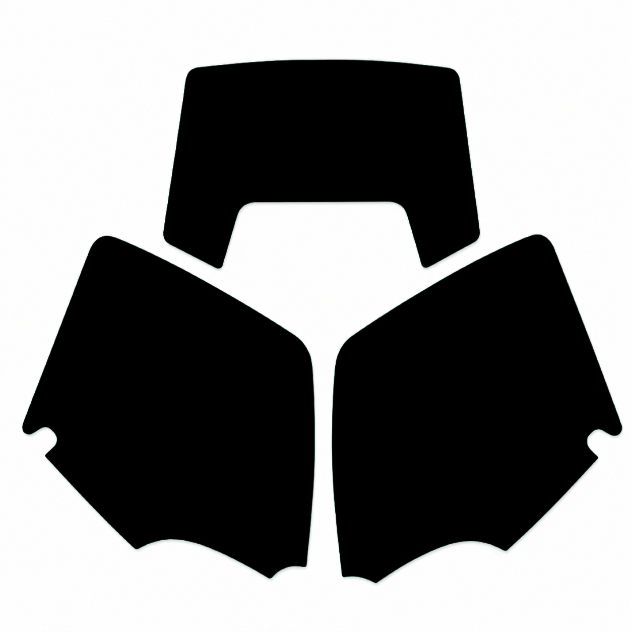 1998 KTM EXC 2 STROKE BLACK PRECUT BACKGROUNDS, BLACKBIRD 3505/20 image 1