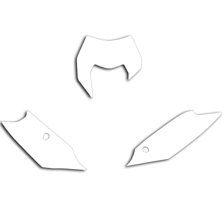 14-16 EXC KTM WHITE PRE CUT BACKGROUNDS, BLACKBIRD 3522/10 image 1