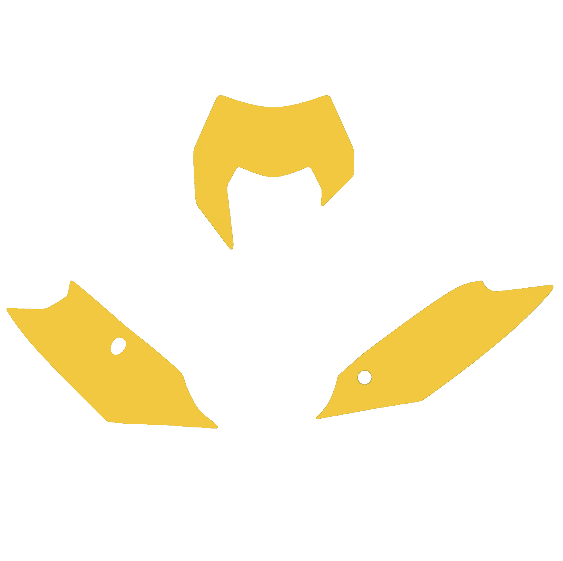 14-16 EXC KTM YELLOW PRE CUT BACKGROUNDS, BLACKBIRD 3522/40 image 1