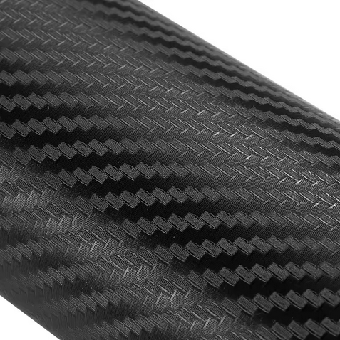 CARBON FIBER DECAL 30x127cm BLACK 3D VINYL SHEET