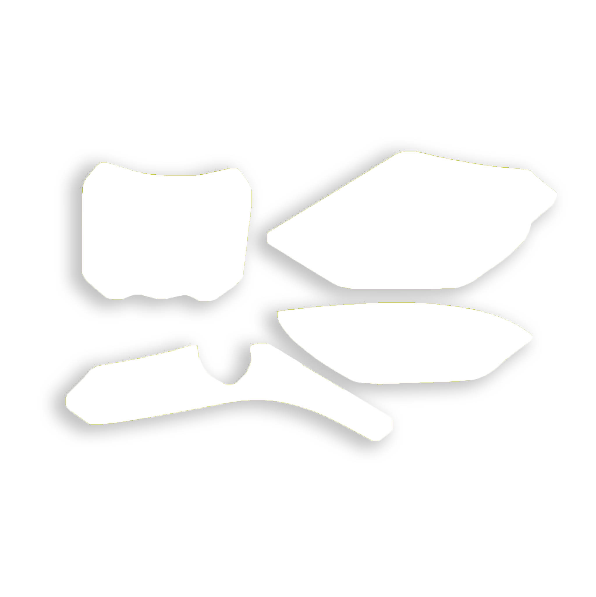 TM 4-STROKE MX 450-530 2022-25 PRE CUTS, BLACKBIRD 3818/10 WHITE, NUMBER BOARD BACKGROUNDS image 1