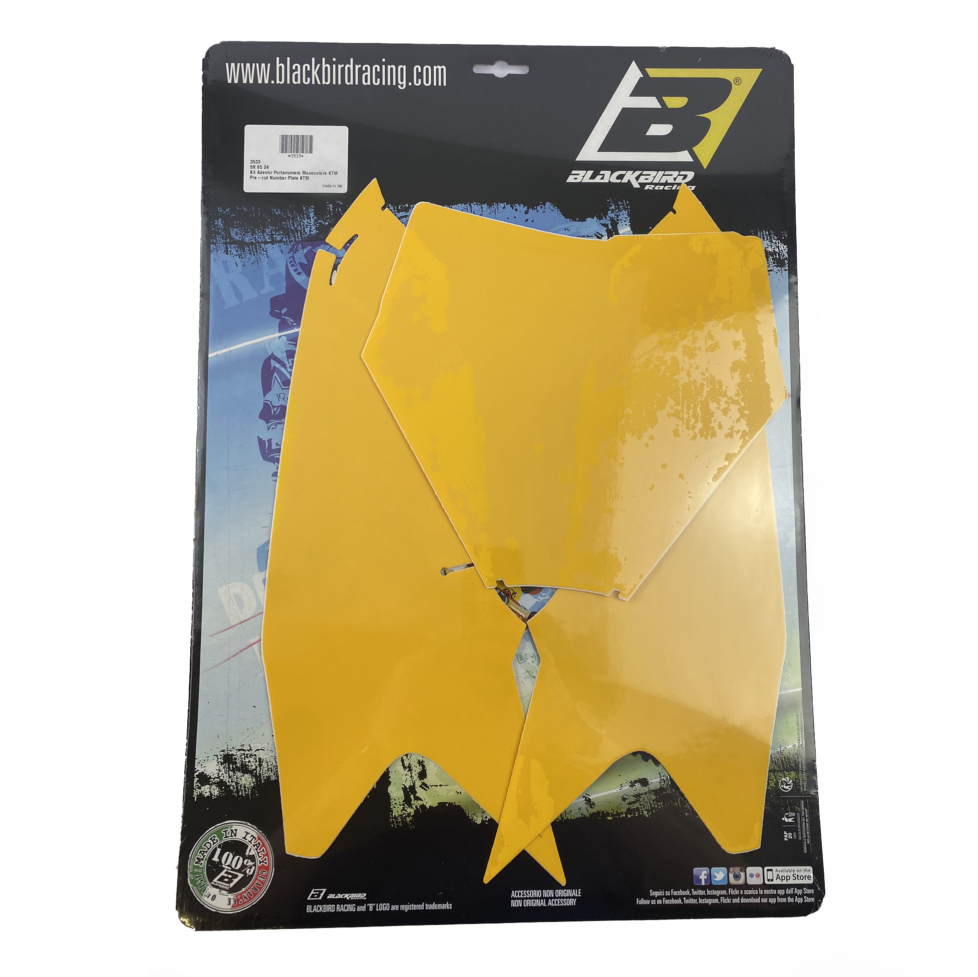 KTM SX 65 24-25 YELLOW BACKGROUNDS, BLACKBIRD 3533/40 thumbnail 2