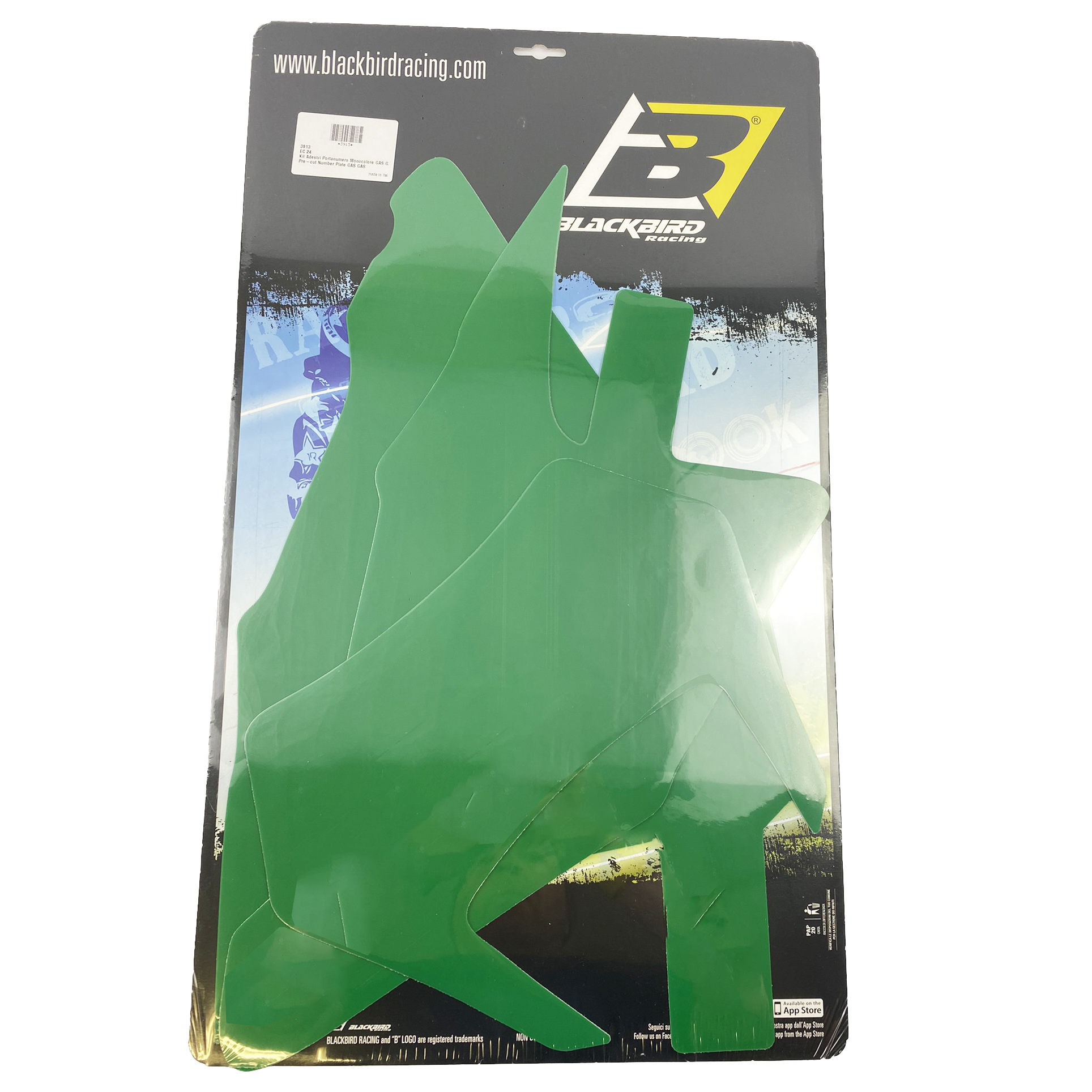 GASGAS EC 24-25 PRE CUT BACKGROUNDS, BLACKBIRD 3913/30 GREEN NUMBER BOARDS thumbnail 2
