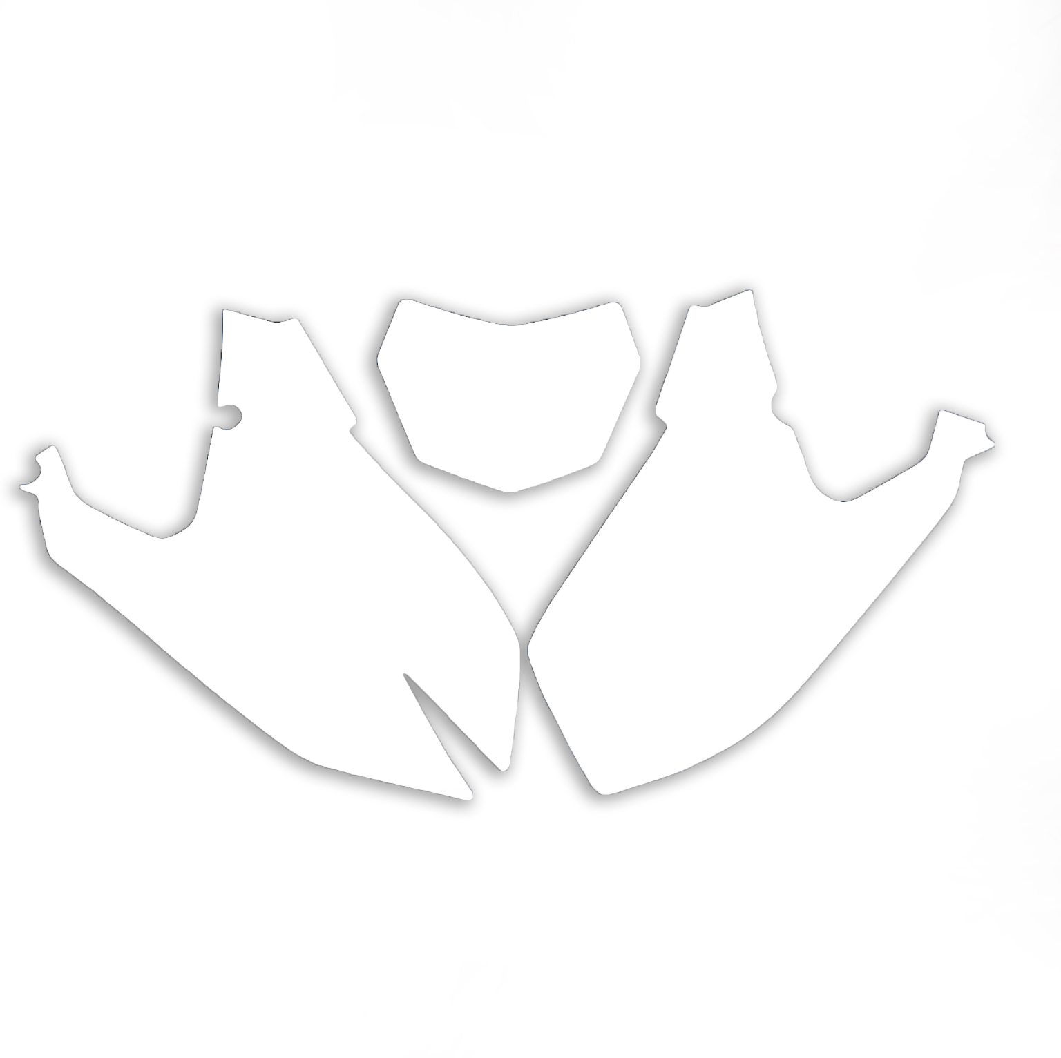 FANTIC XXF 450 2024-2025 PRE CUT BACKGROUNDS, BLACKBIRD 3F05/10 WHITE NUMBER BOARDS image 1