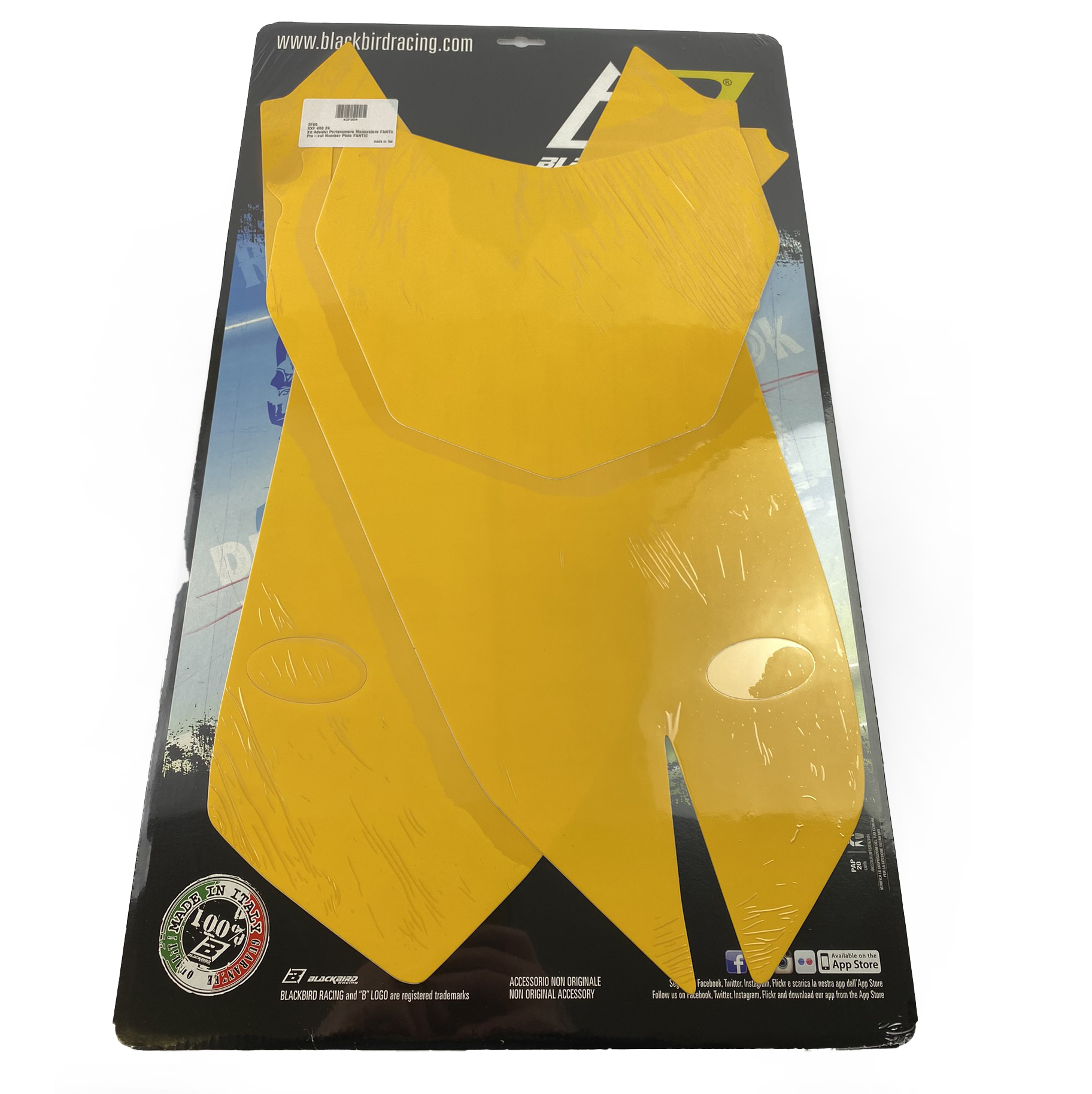 FANTIC XXF 450 2024-2025 PRE CUT BACKGROUNDS, BLACKBIRD 3F05/40 YELLOW NUMBER BOARDS thumbnail 2