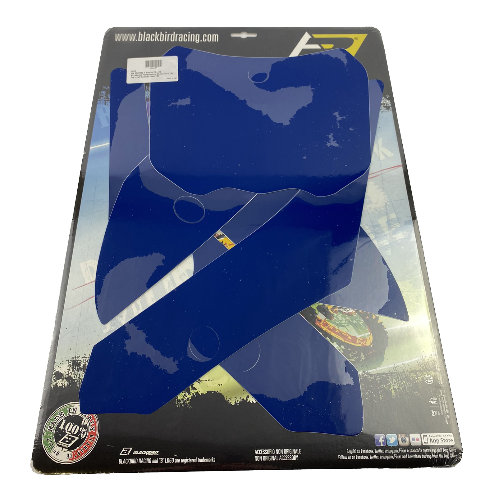 TM MX 4-STROKE 250-300 2022-25 PRE CUT BACKGROUNDS, BLACKBIRD 3822/70 BLUE NUMBER BOARDS thumbnail 2