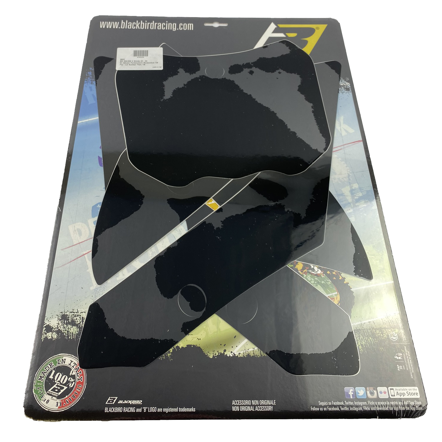 TM MX 4-STROKE 250-300 2022-25 PRE CUT BACKGROUNDS, BLACKBIRD 3822/20 BLACK NUMBER BOARDS thumbnail 2