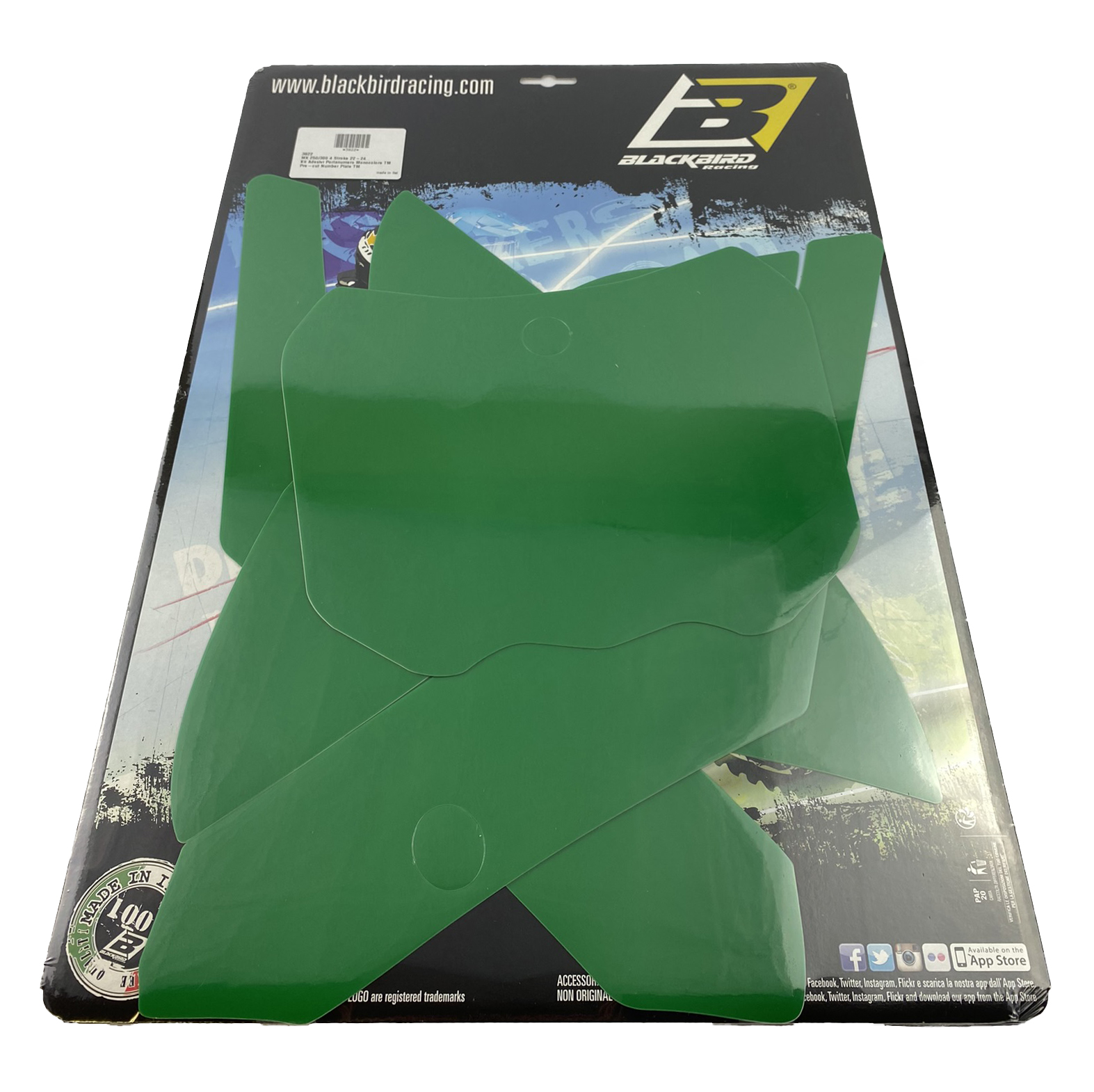 TM MX 4-STROKE 250-300 2022-25 PRE CUT BACKGROUNDS, BLACKBIRD 3822/30 GREEN NUMBER BOARDS thumbnail 2