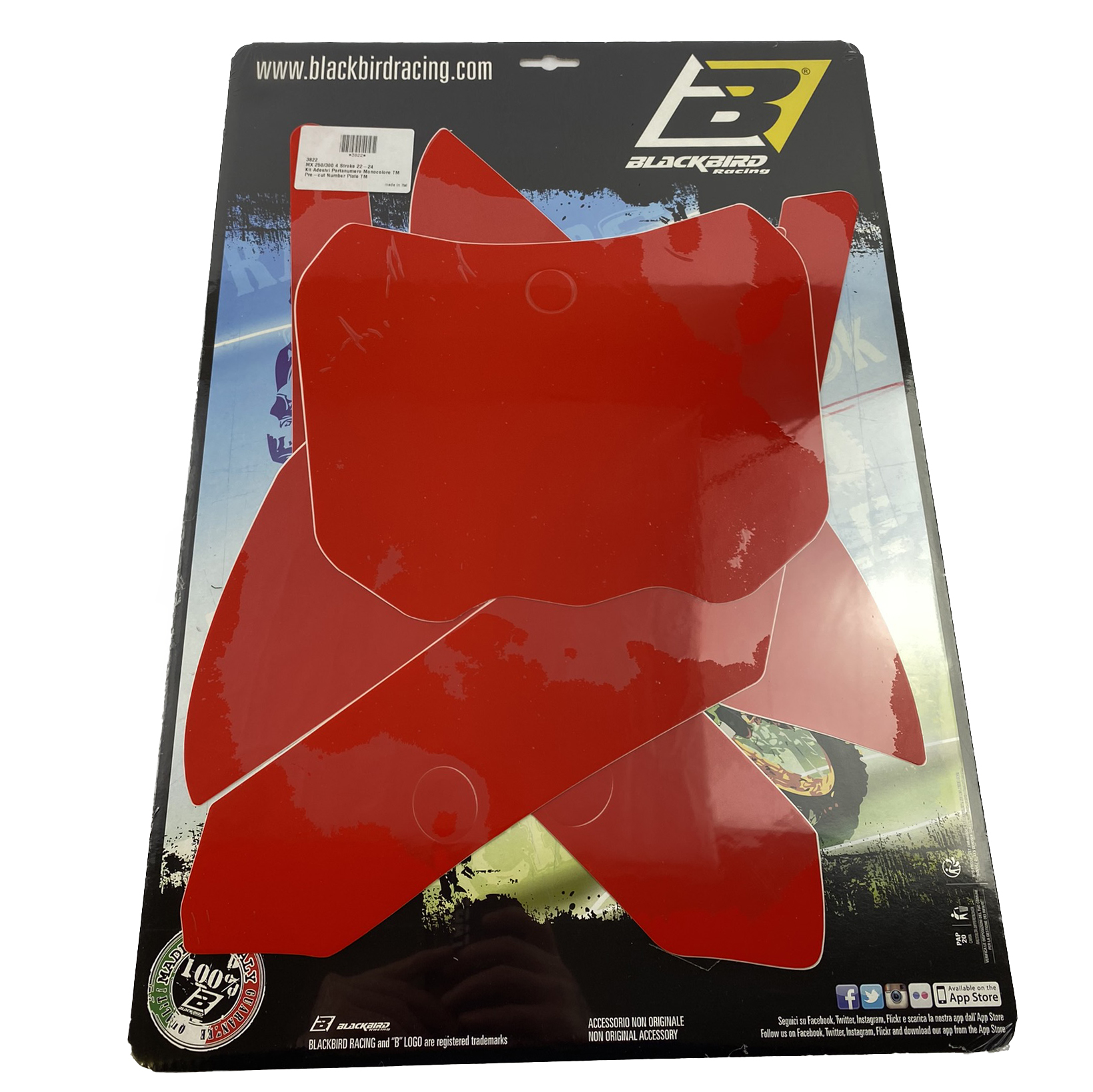TM MX 4-STROKE 250-300 2022-25 PRE CUT BACKGROUNDS, BLACKBIRD 3822/60 RED NUMBER BOARDS thumbnail 2