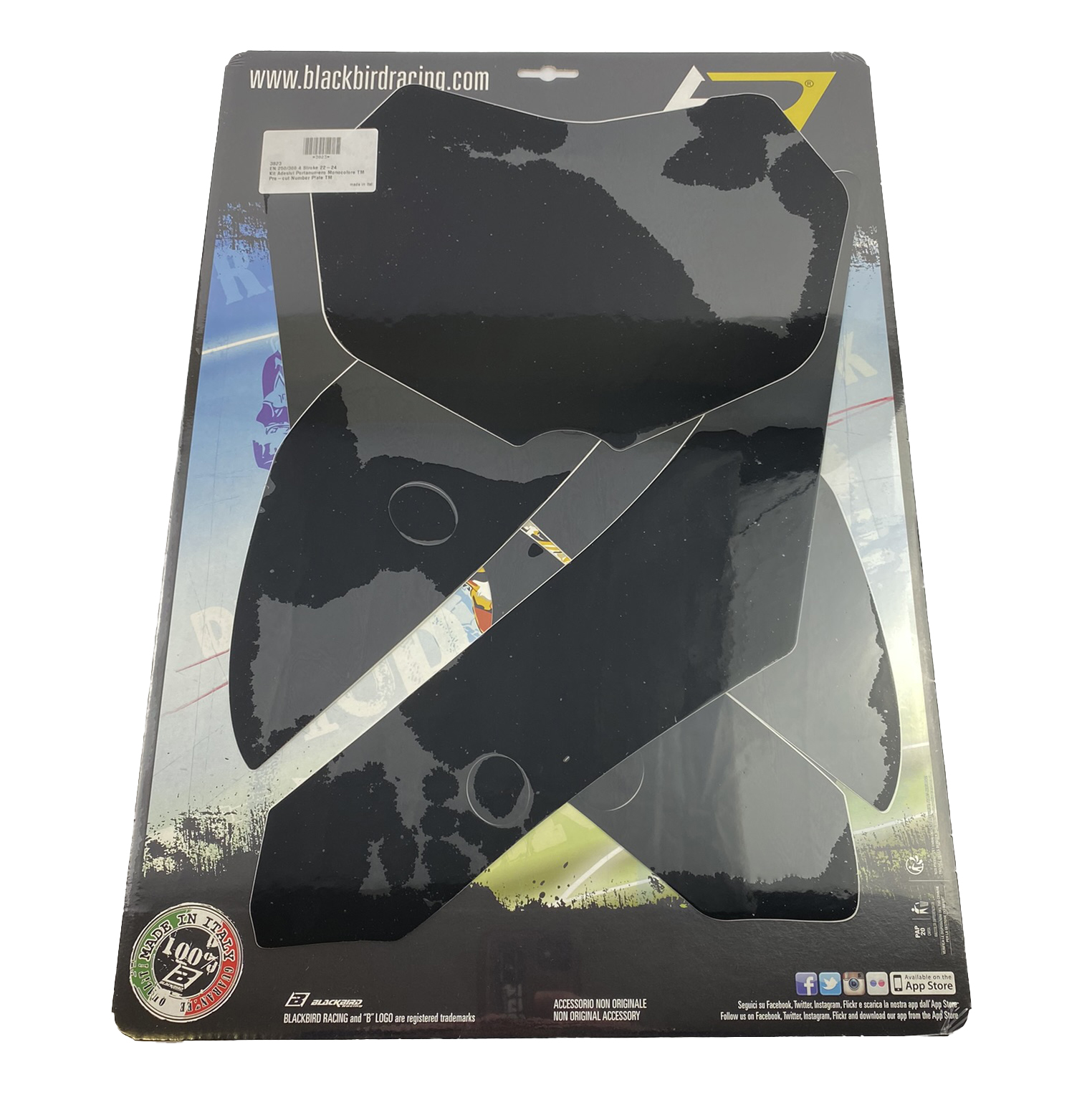 TM 4-STROKE 250-300 ENDURO 2022-25 PRE CUTS, BLACKBIRD 3823/20 BLACK, NUMBER BOARD BACKGROUNDS thumbnail 2
