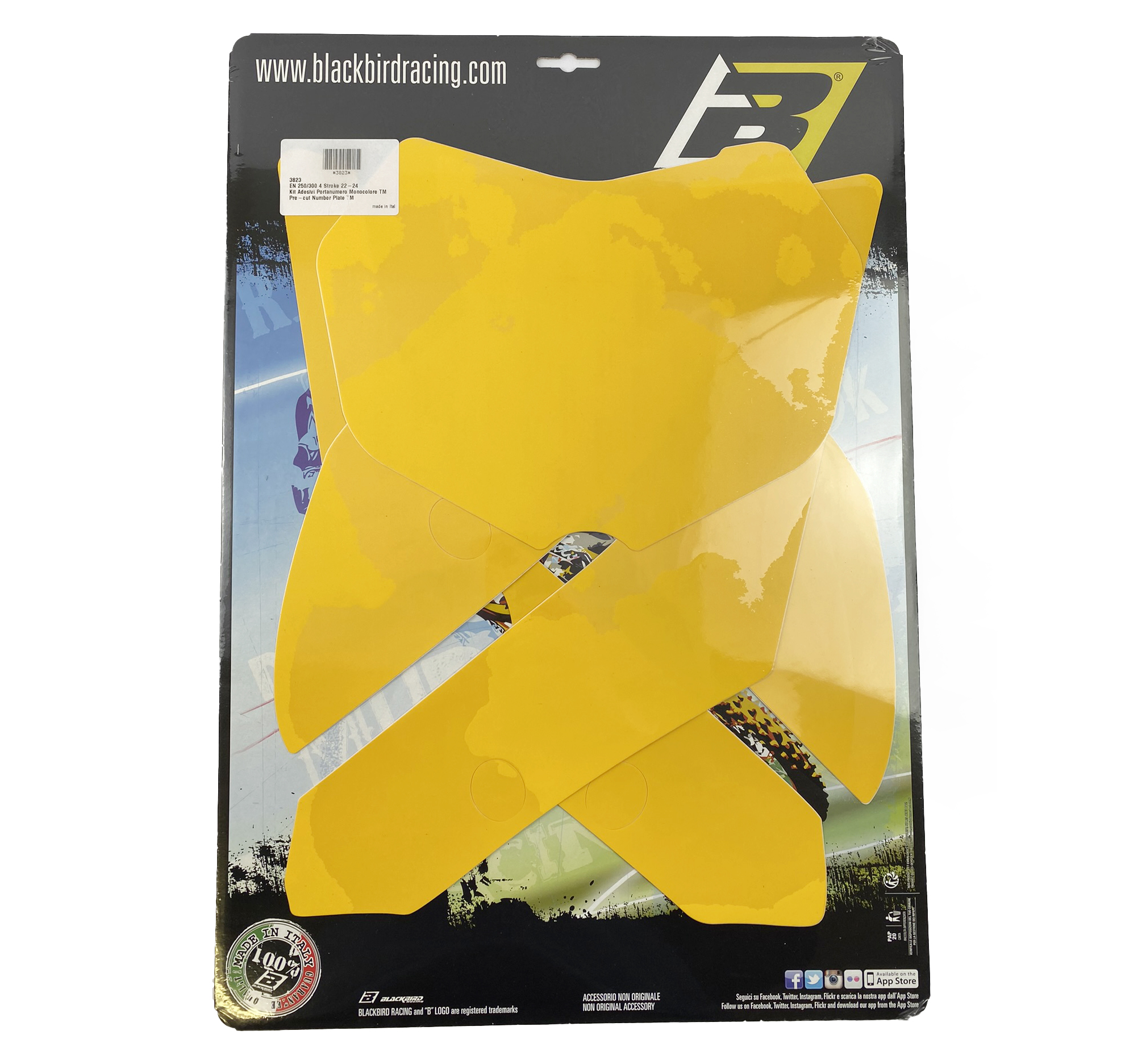 TM 4-STROKE 250-300 ENDURO 2022-25 PRE CUTS, BLACKBIRD 3823/40 YELLOW, NUMBER BOARD BACKGROUNDS thumbnail 2