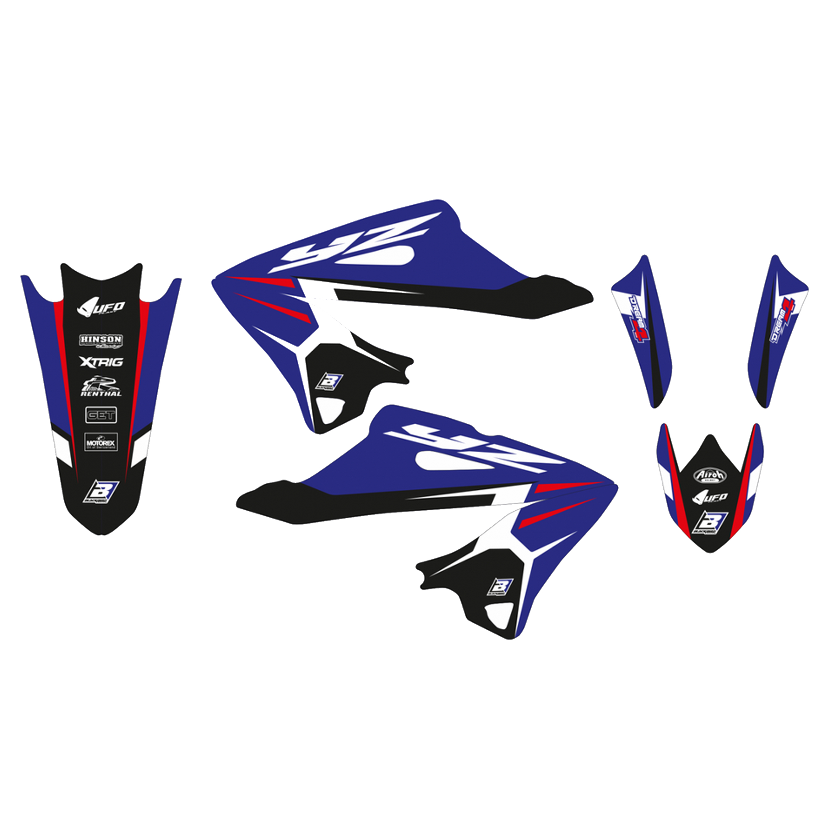 2022 YZ125/250 DREAM 4 DECAL KIT, BLACKBIRD 8250N DECAL KIT image 1