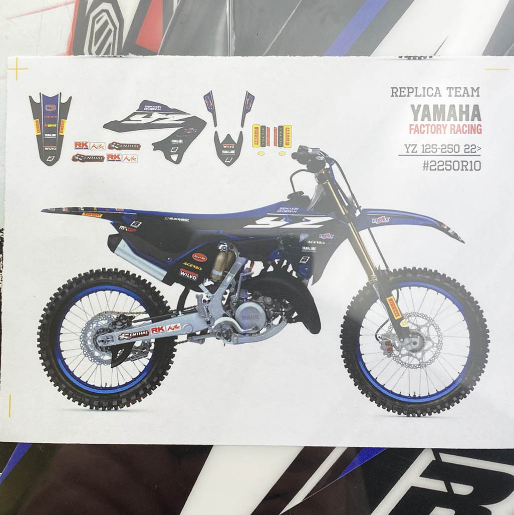 2022 YZ125/250 REPLICA YAMAHA FACTORY, BLACKBIRD 8250R10 FULL KIT image 1