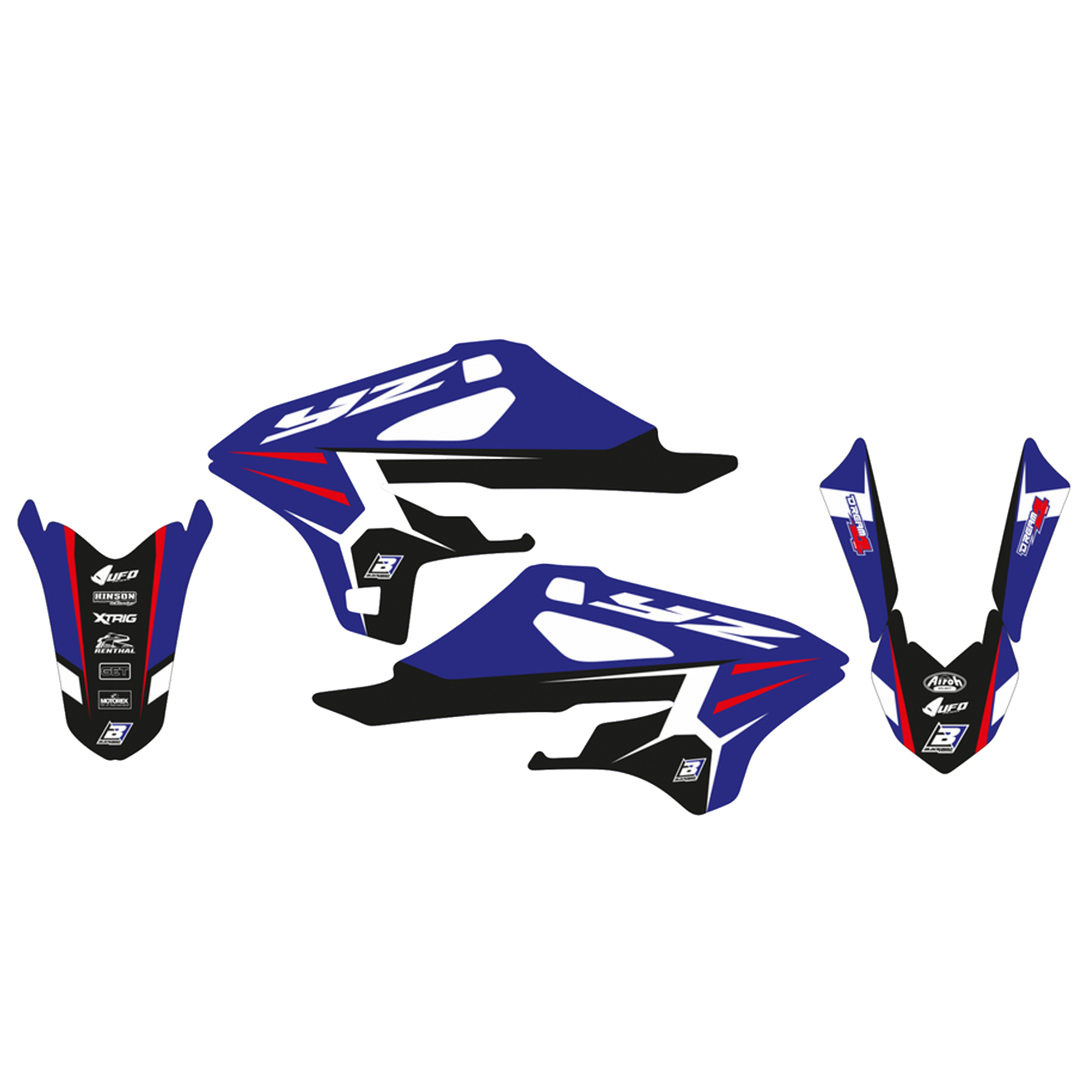 2022 YZ85 DREAM 4 DECAL KIT, BLACKBIRD 8251N DECAL KIT image 1