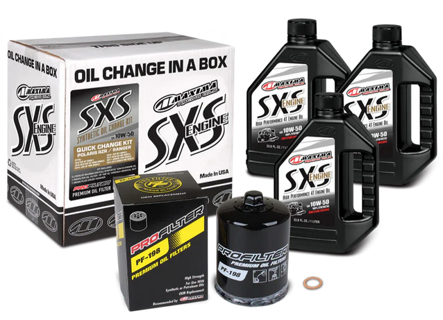 MAXIMA 10W50 POLARIS SXS UTV OIL CHANGE SERVICE KIT 90-219013 image 1