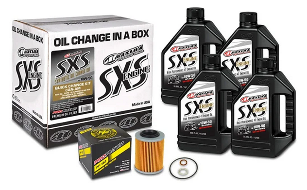 MAXIMA 10W50 CAMAM X3 SXS UTV OIL CHANGE SERVICE KIT 90-219013-CA image 1