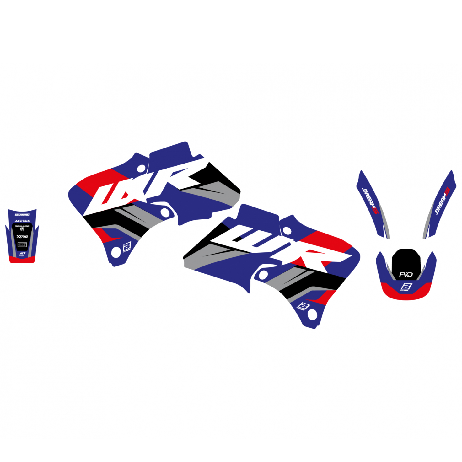 98-02 WRF400 WRF426 DREAM-5, BLACKBIRD GRAPHIC KIT 2227AB thumbnail 2