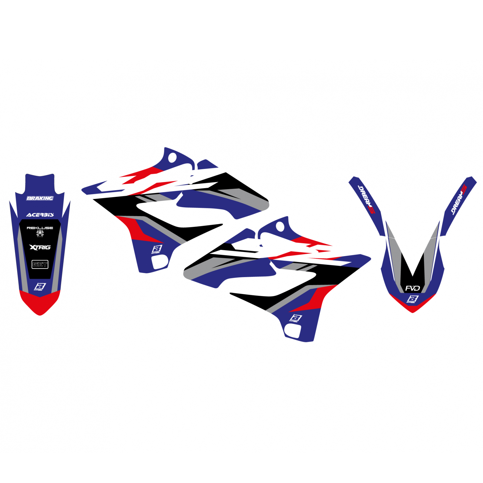 15-21 YZ 125/250 DREAM 5, BLACKBIRD 2244AB DECAL KIT thumbnail 2