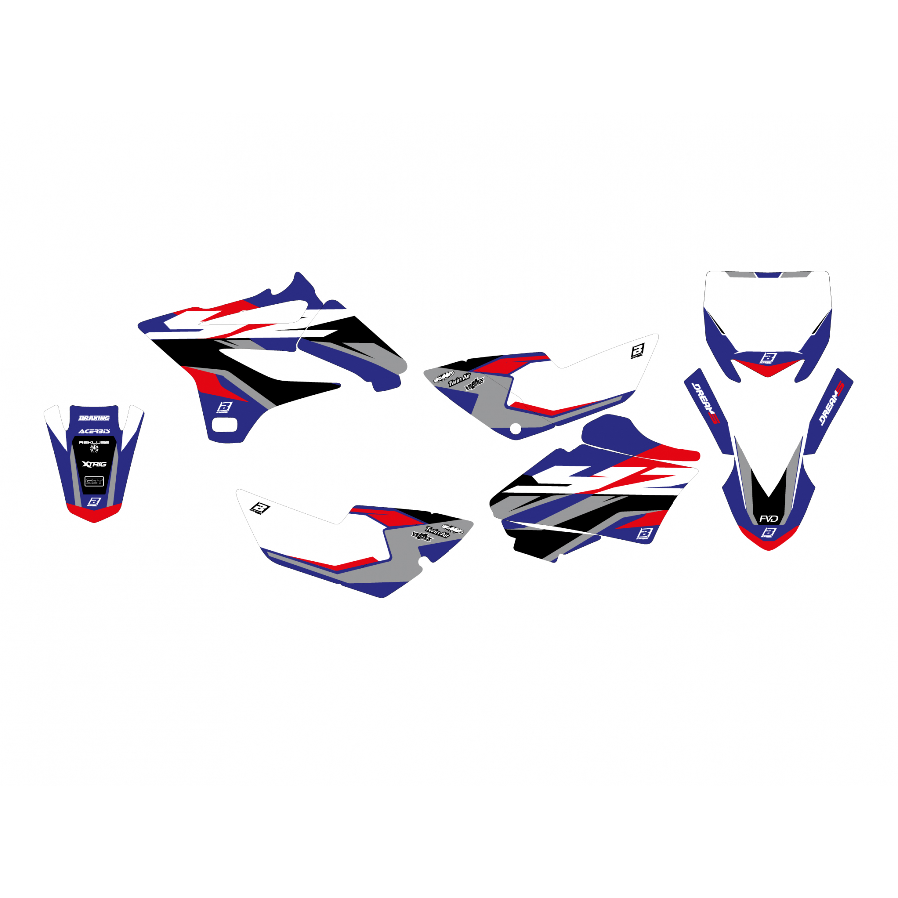 15-21 YZ85 DREAM 5 BLACKBIRD, GRAPHIC 2245AB thumbnail 2