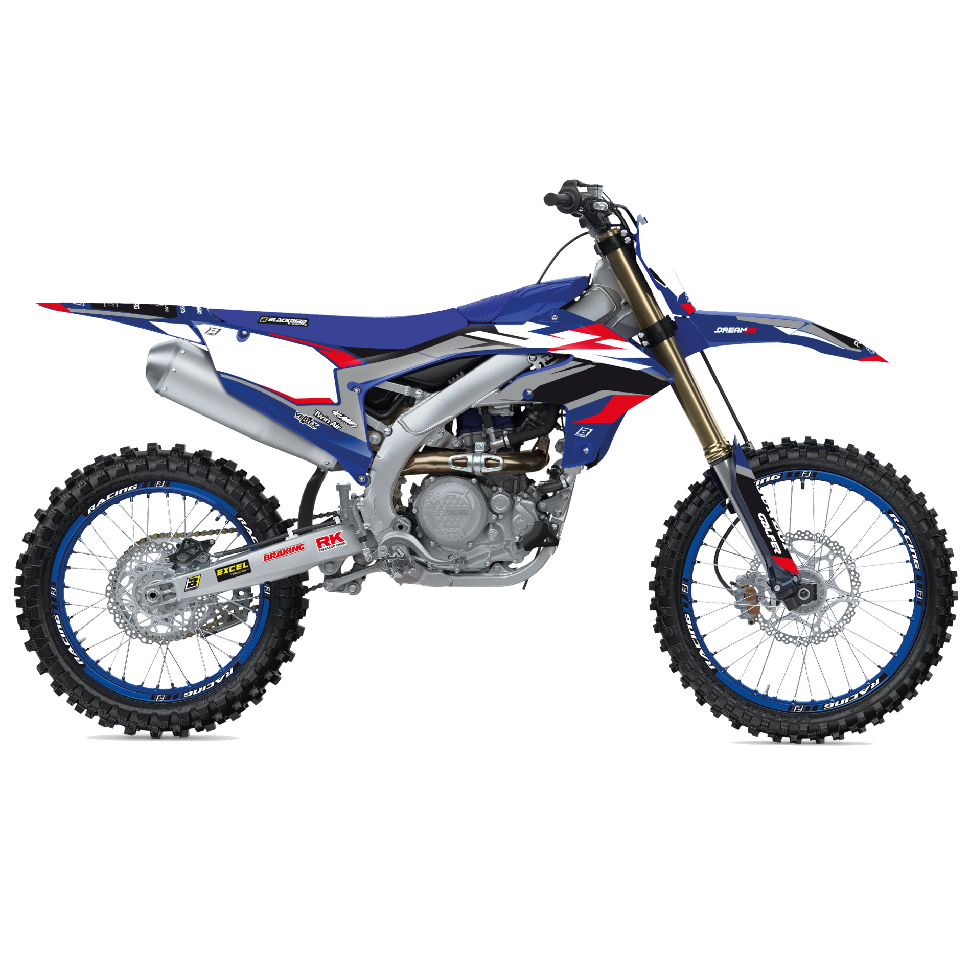 24-25 YZF250 23-25 YZF450 YAMAHA DREAM 5 DECALS, BLACKBIRD 2252AB image 1