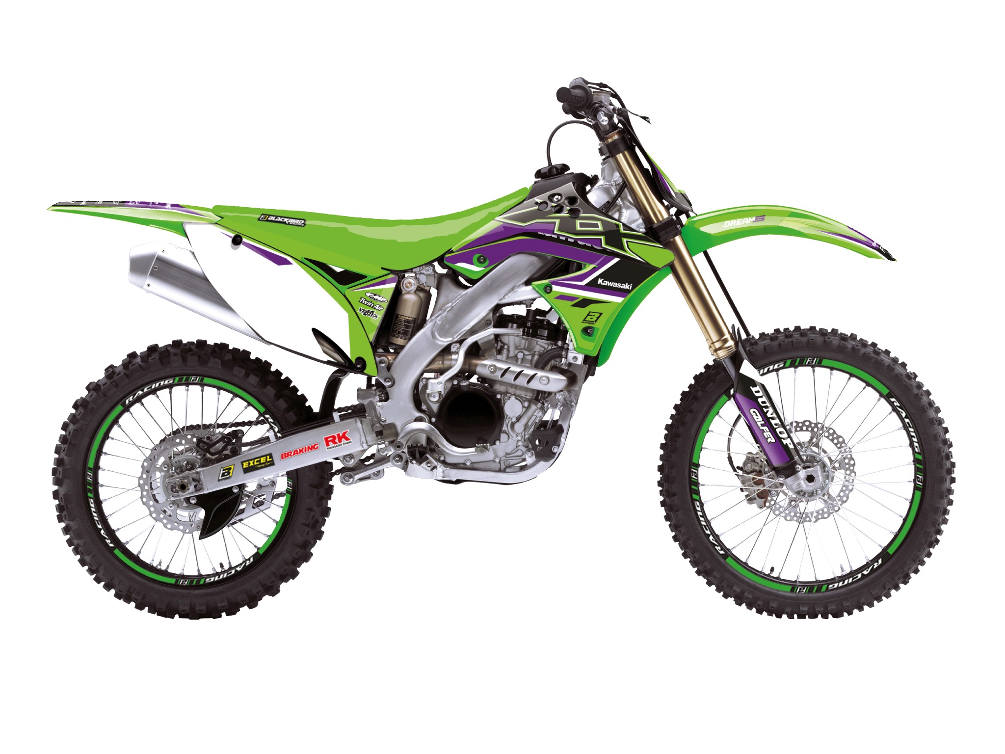 09-12 KXF250 DREAM 5 GRAPHICS, BLACKBIRD DECAL KIT 2418AB thumbnail 2