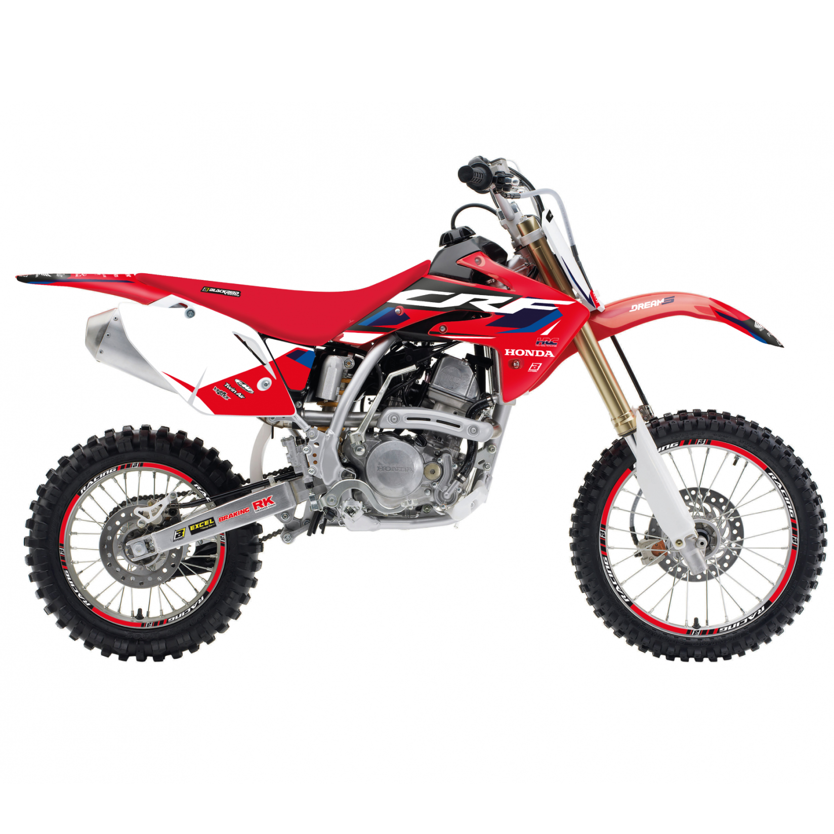 07-25 CRF150R DREAM 5 GRAPHIC, BLACKBIRD DECAL KIT 2141AB image 1