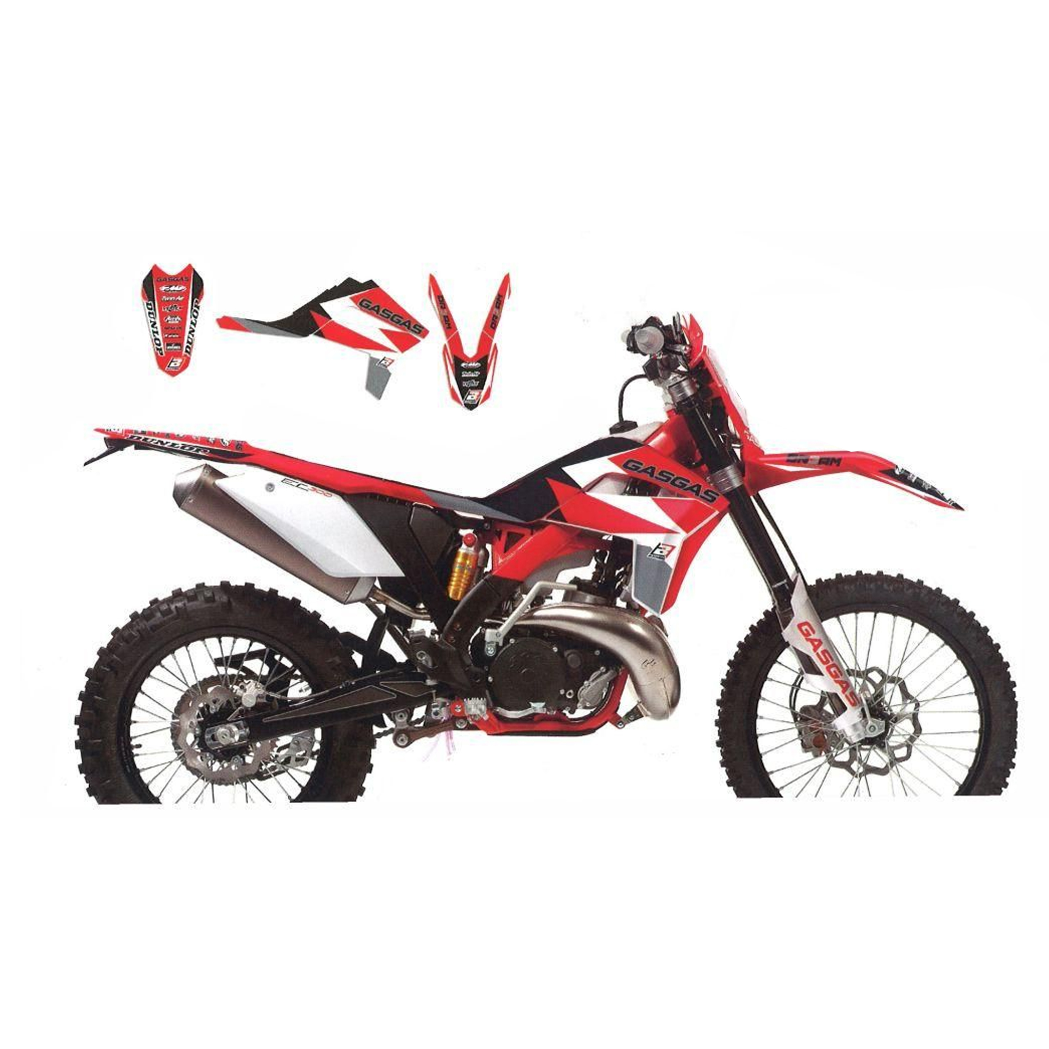 12-17 EC/ECF GAS GAS DREAM-3, BLACKBIRD DECAL KIT 2906E image 1
