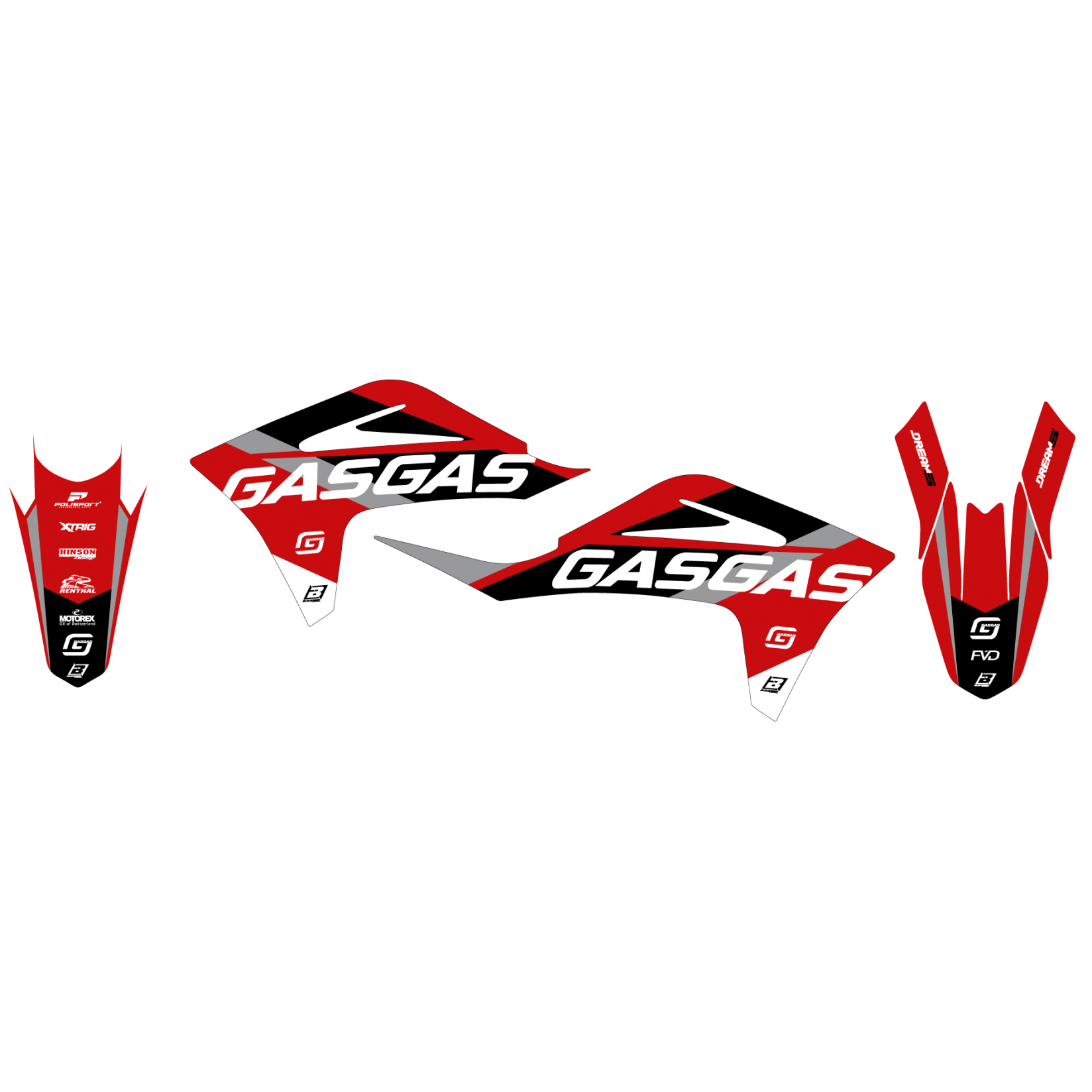 21-23 EC/MC GASGAS DREAM5 GRAPHICS, BLACKBIRD 2908AB DECAL KIT thumbnail 2