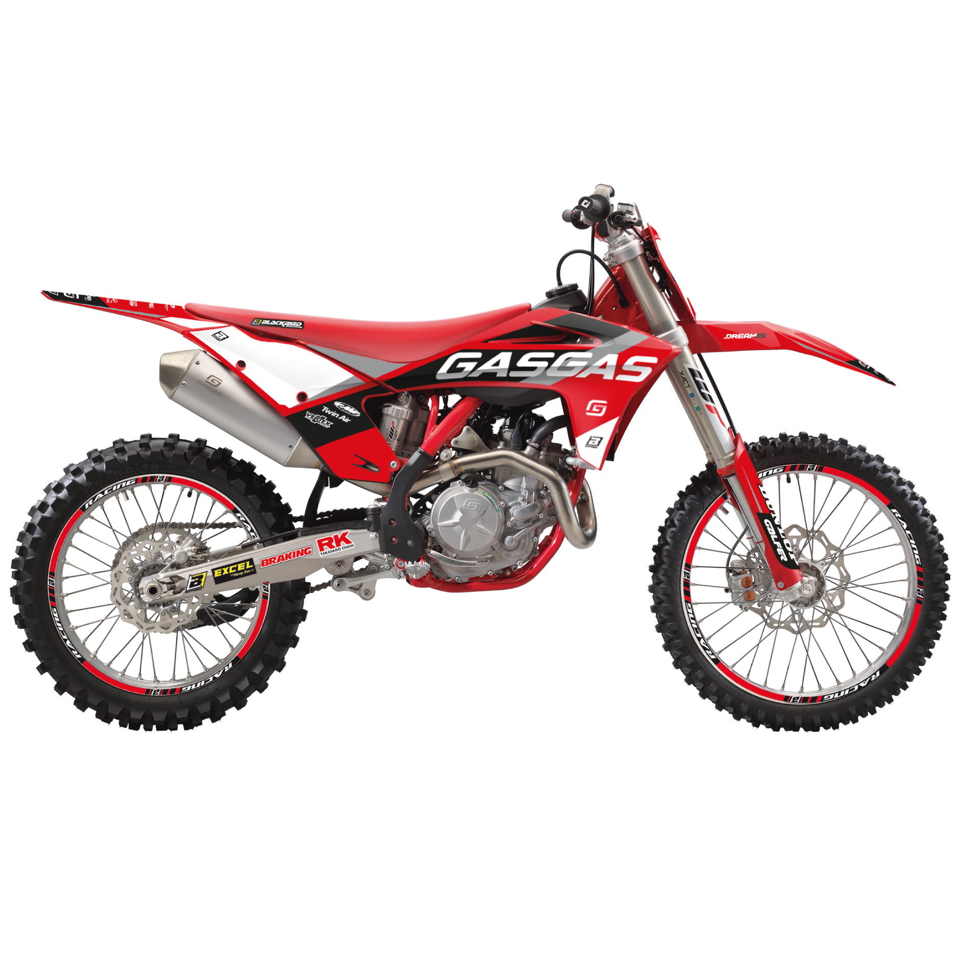 21-23 EC/MC GASGAS DREAM5  CHROME GRAPHICS, BLACKBIRD 2908ABCRO DECAL KIT image 1