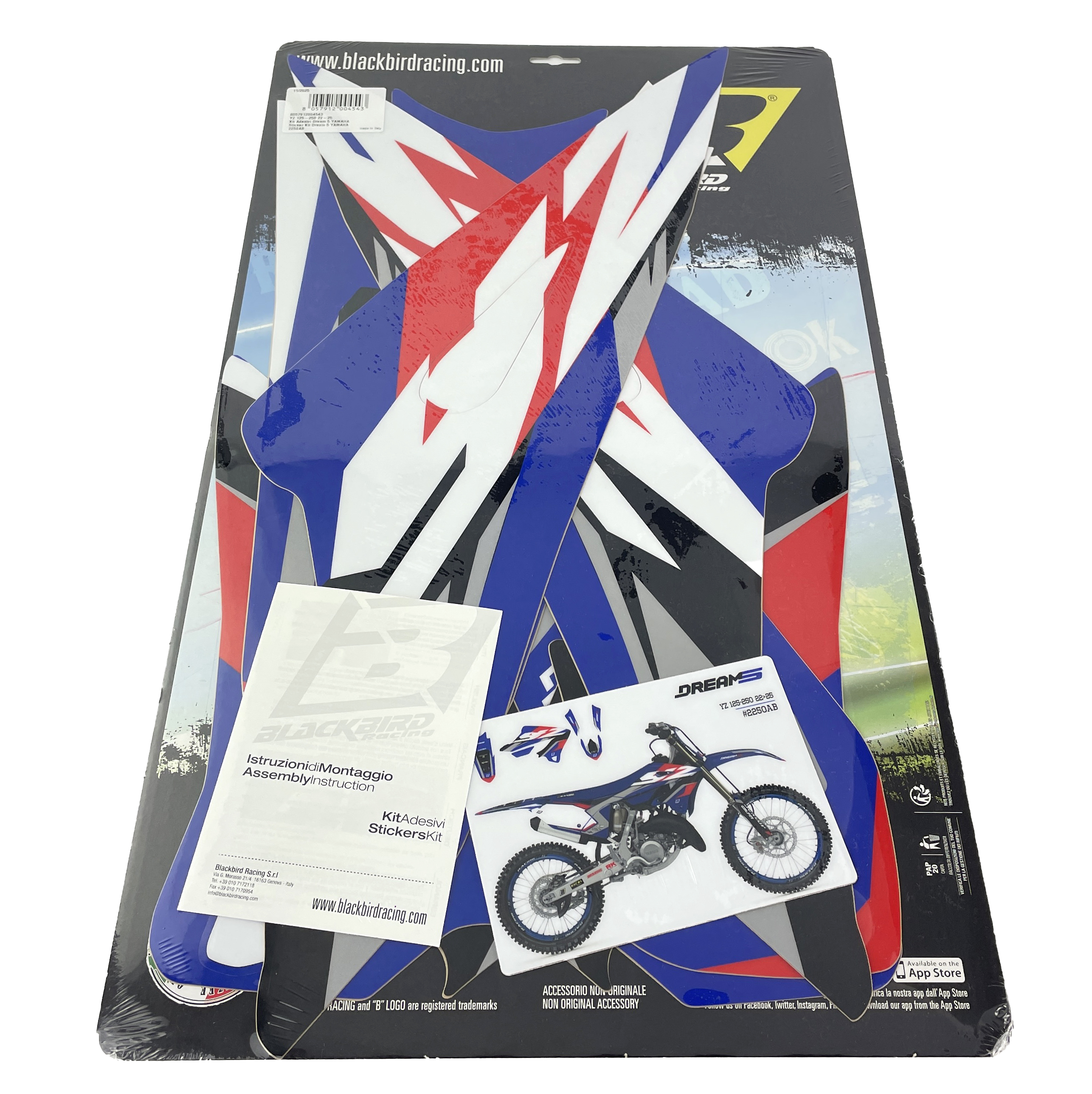 22-25 YZ125/250 DREAM 5 DECALS, BLACKBIRD 2250AB thumbnail 2