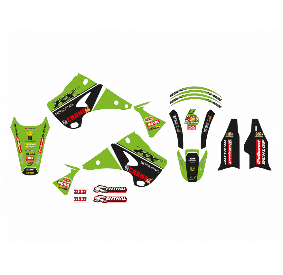 2003-08 KX125/250 GRAPHICS SET, BLACKBIRD 2408R14 image 1