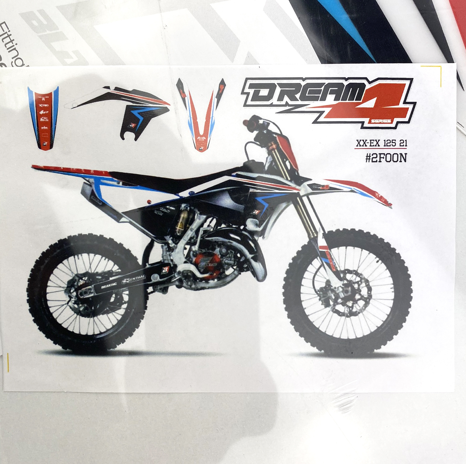 21-24 XX/XE FANTIC DREAM 4 GRAPHICS, BLACKBIRD 2F00N DECAL KIT image 1