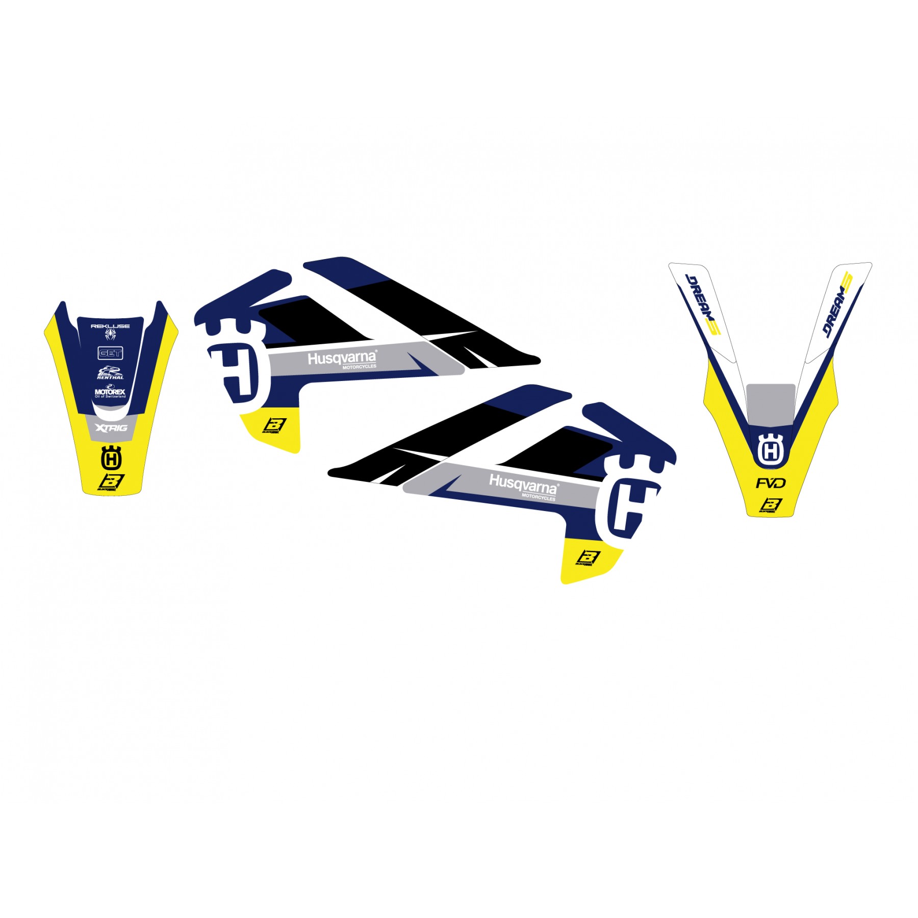 2025 HUSQVARNA TC 85 DREAM 5, BLACKBIRD DECAL KIT, 2617AB image 1