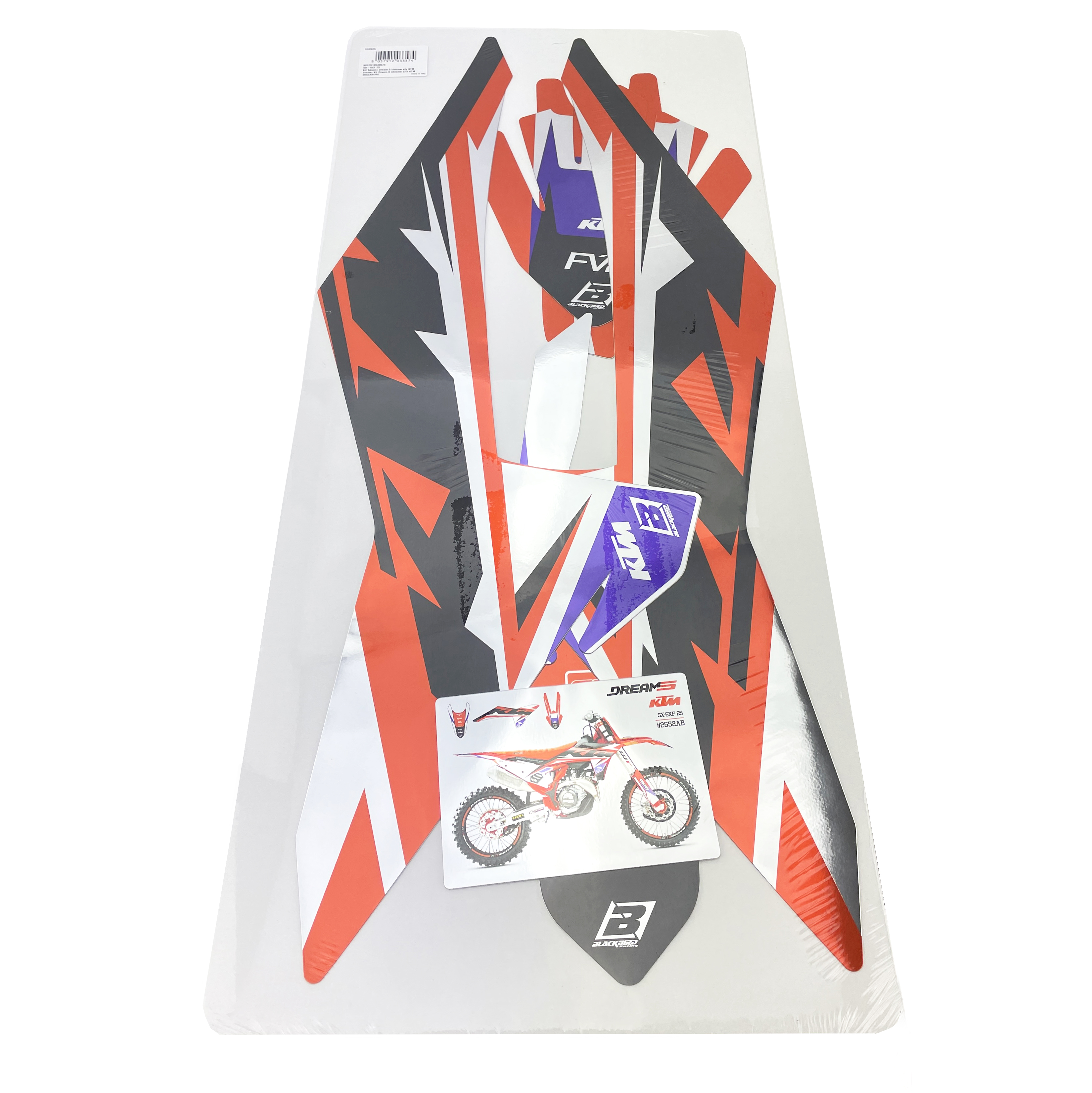 25-26 KTM SX/SXF DREAM 5 CHROME EFX GRAPHICS, BLACKBIRD 2552ABCRO image 1