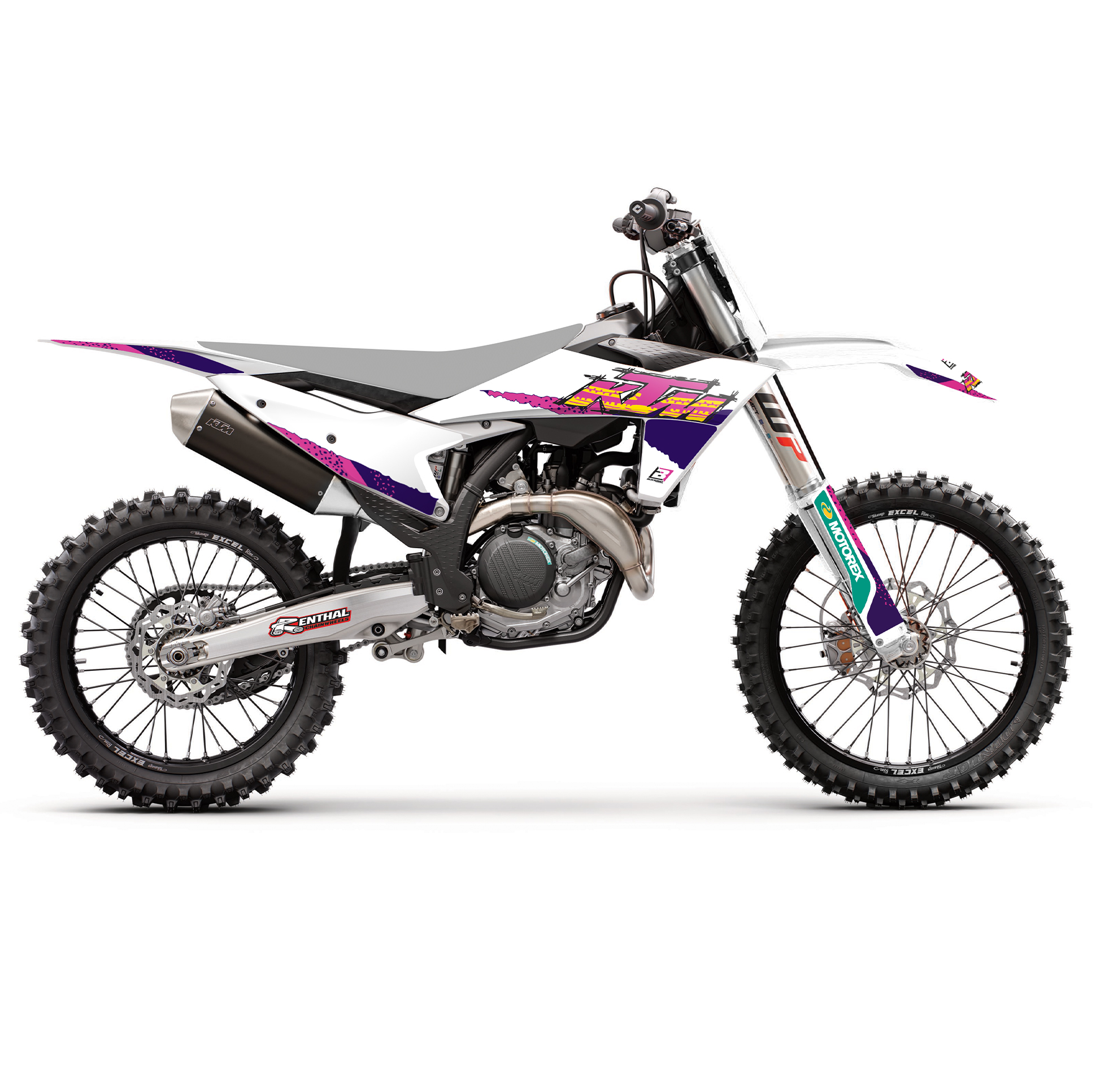 25-26 KTM SX/SXF RETRO PURPLE/PINK BLACKBIRD DECAL KIT, 2552AA image 1