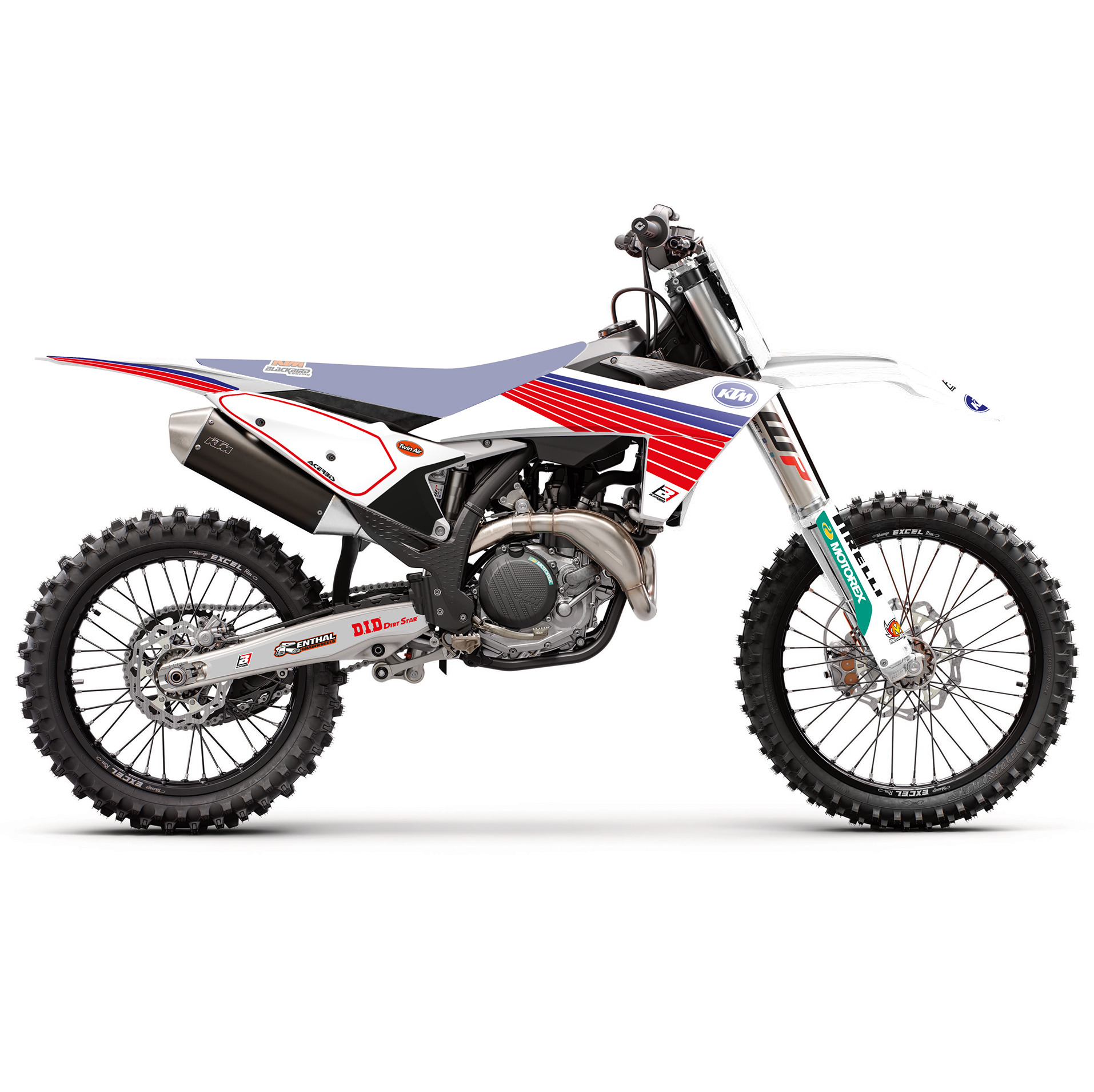 25-26 KTM SX/SXF RETRO RED/BLUE BLACKBIRD DECAL KIT, 2552AA/01 image 1
