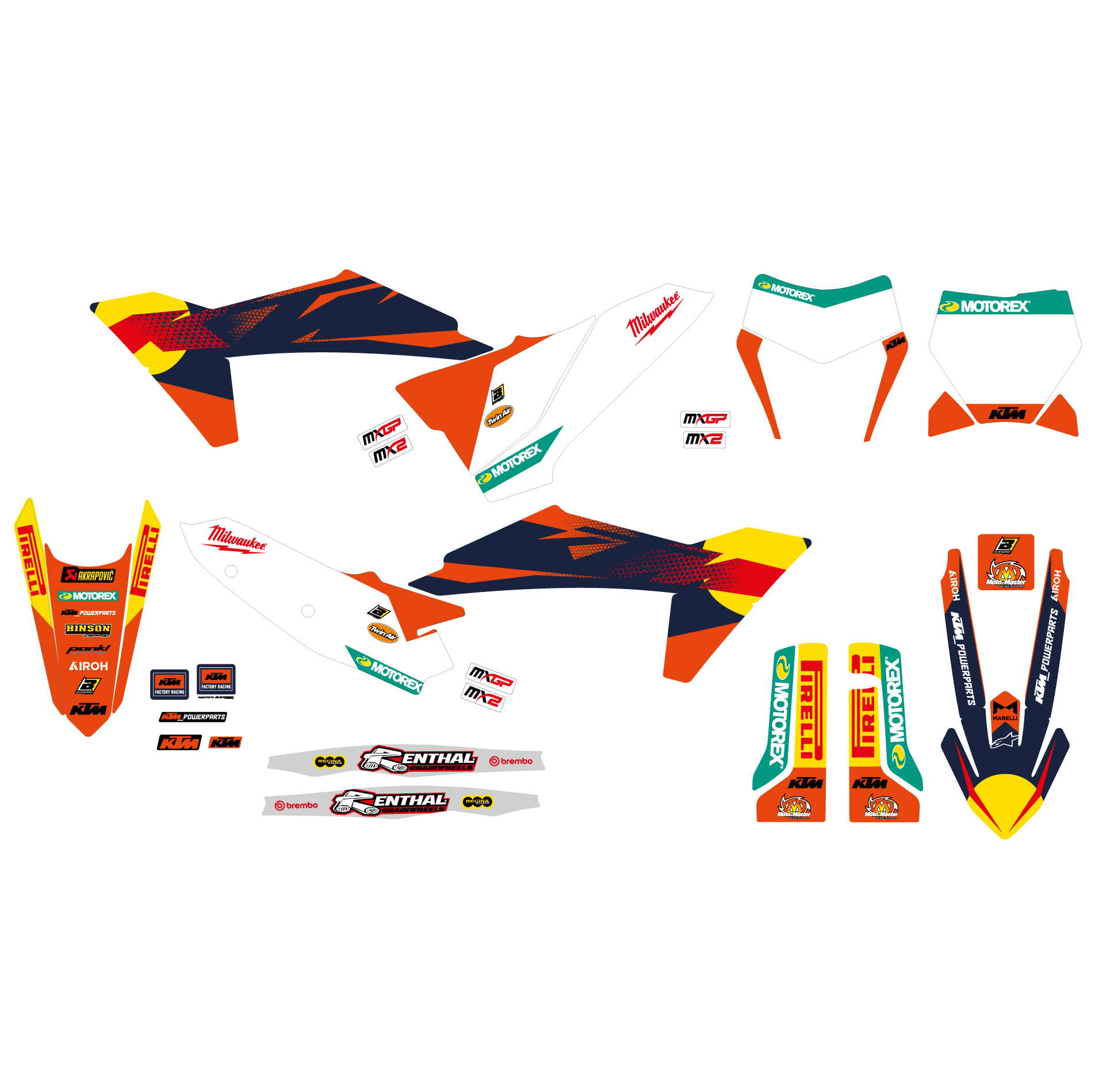 23-24 SX/SXF 24-25 EXC, KTM FACTORY BLACKBIRD DECAL KIT, 2548R23 thumbnail 3