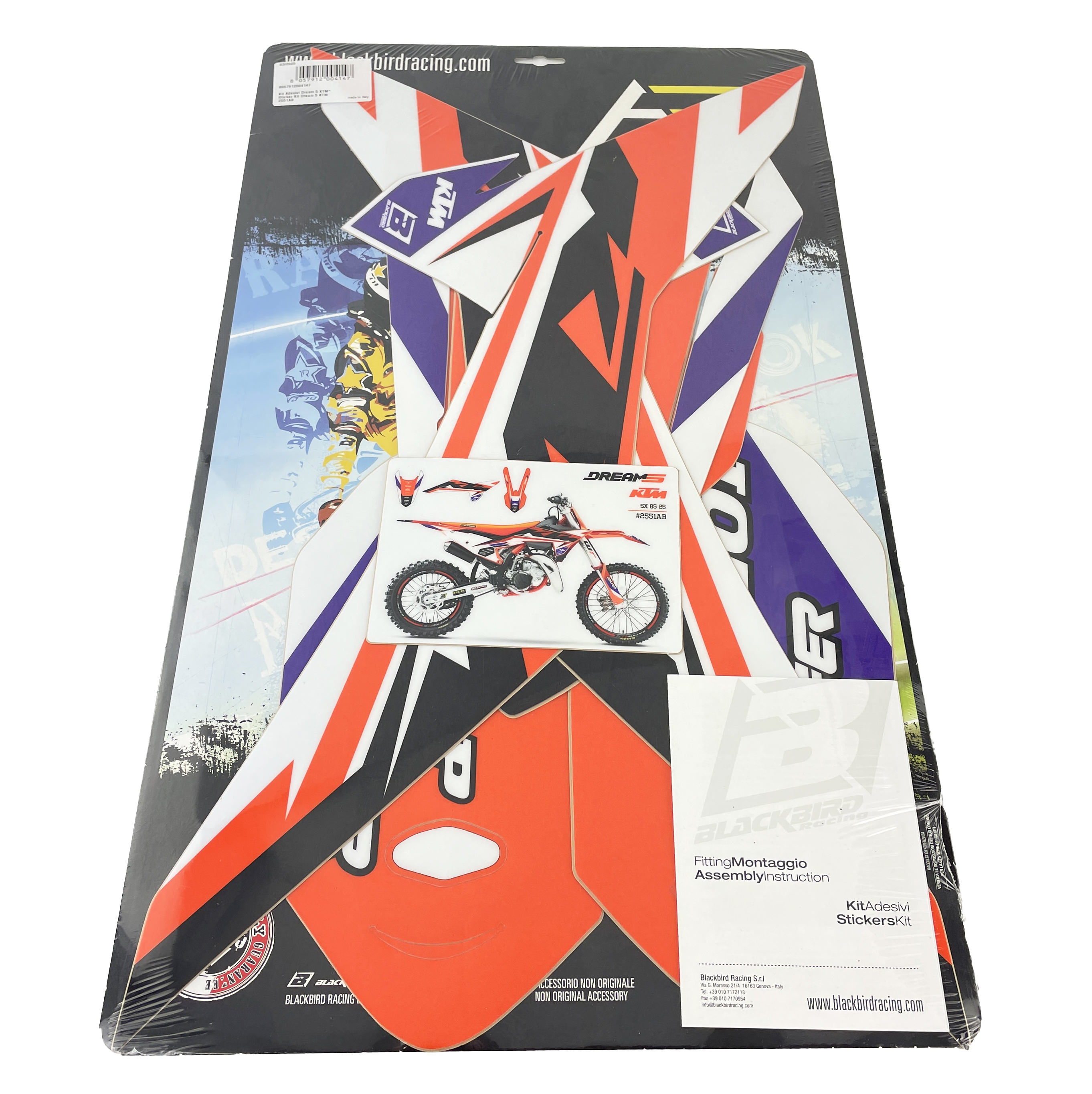 2025 KTM SX 85 DREAM 5 DECALS, BLACKBIRD 2551AB thumbnail 2