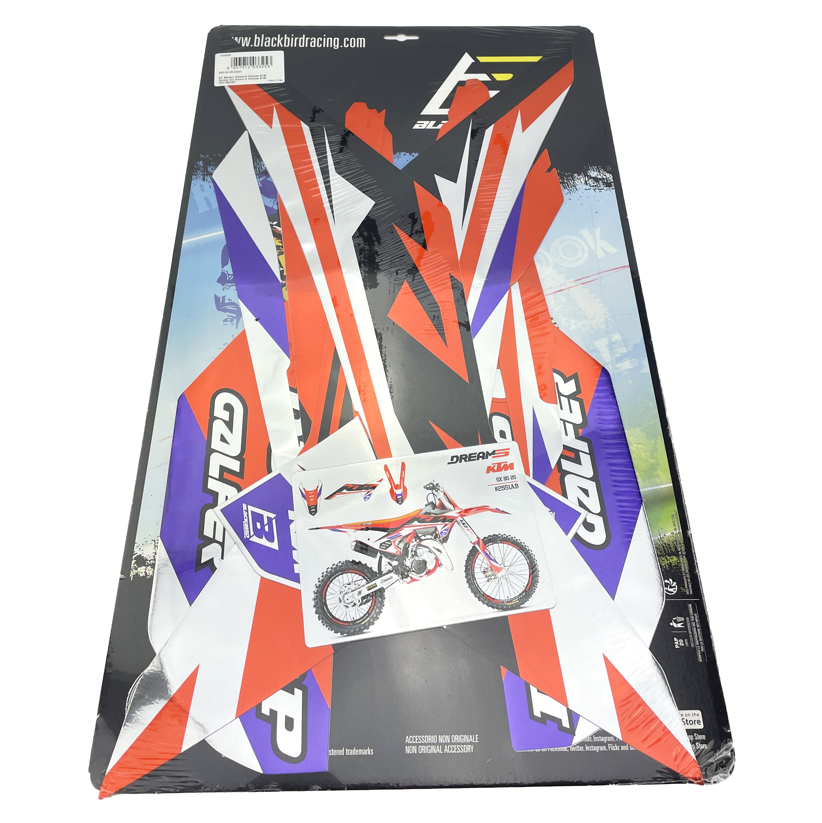 2025 KTM SX 85 DREAM 5 CHROME DECALS, BLACKBIRD 2551ABCRO image 1