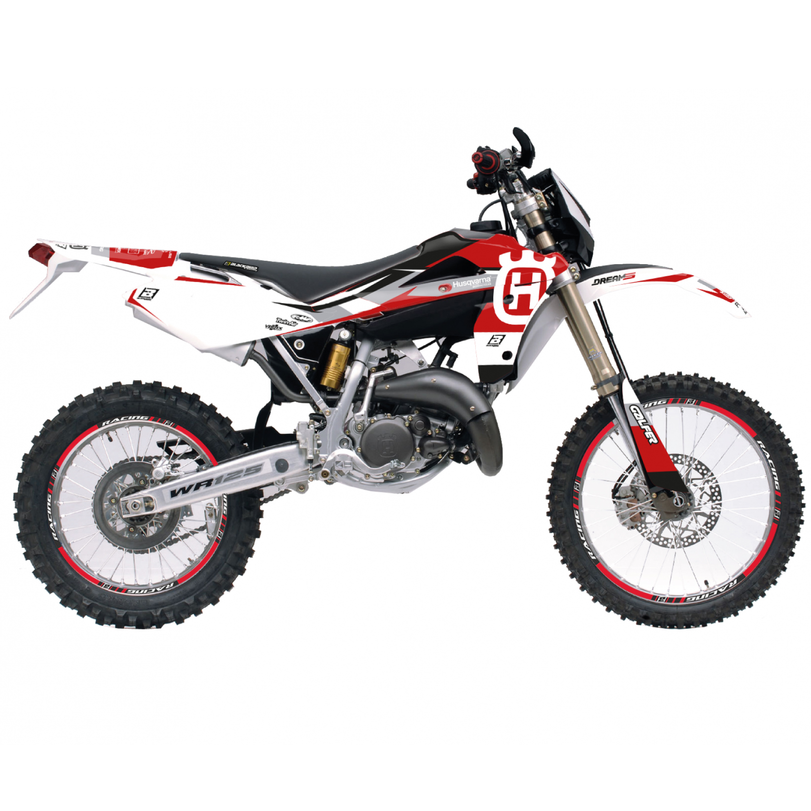 06-13 HUSKY 2STK DREAM5 RED, BLACKBIRD DECAL KIT 2609AB/01, HUSQVARNA CR / WR image 1