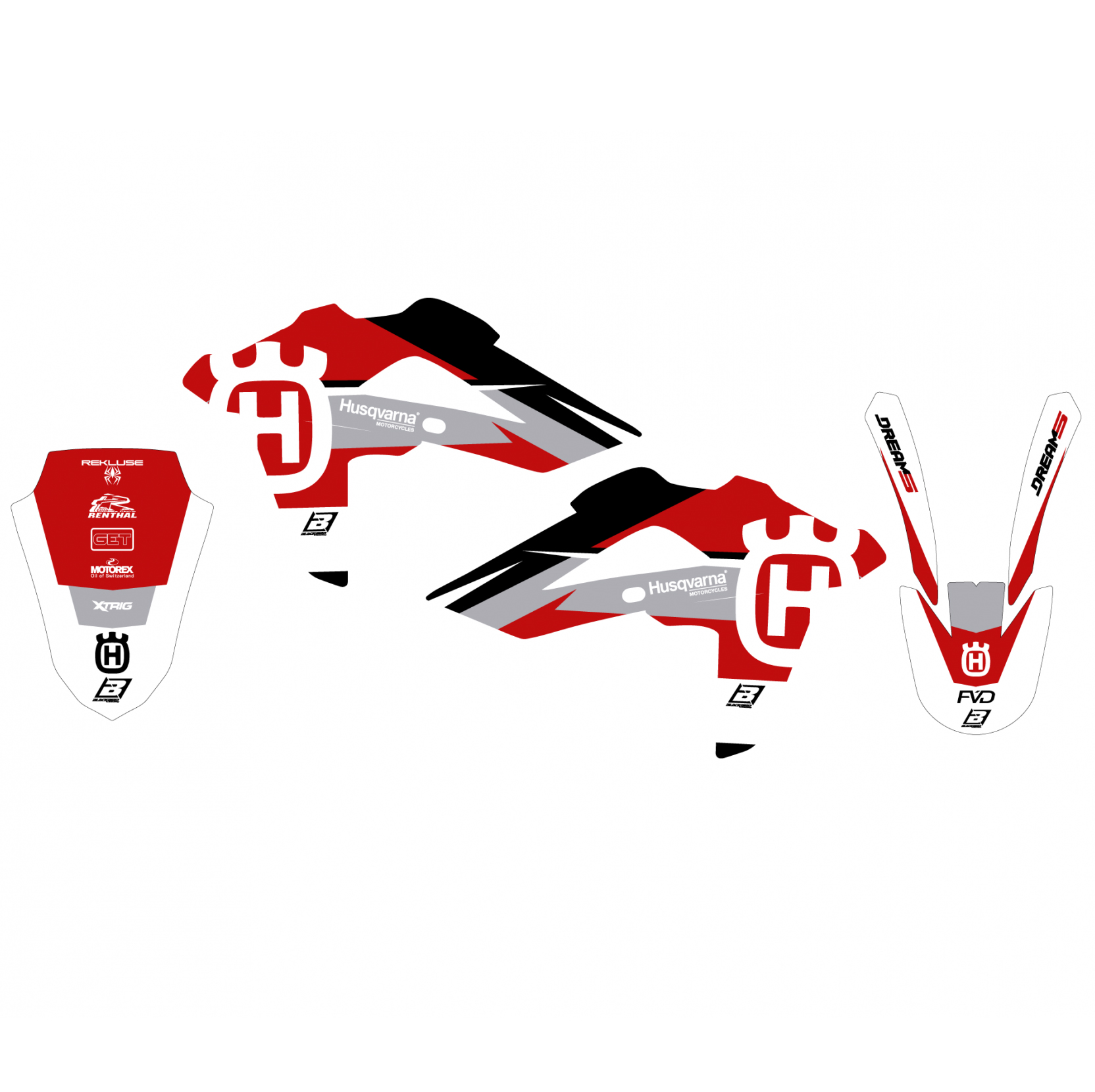 08-13 HUSKY DREAM 5 RED, BLACKBIRD DECAL KIT 2608AB, HUSQVARNA TE TC, CR WR thumbnail 2