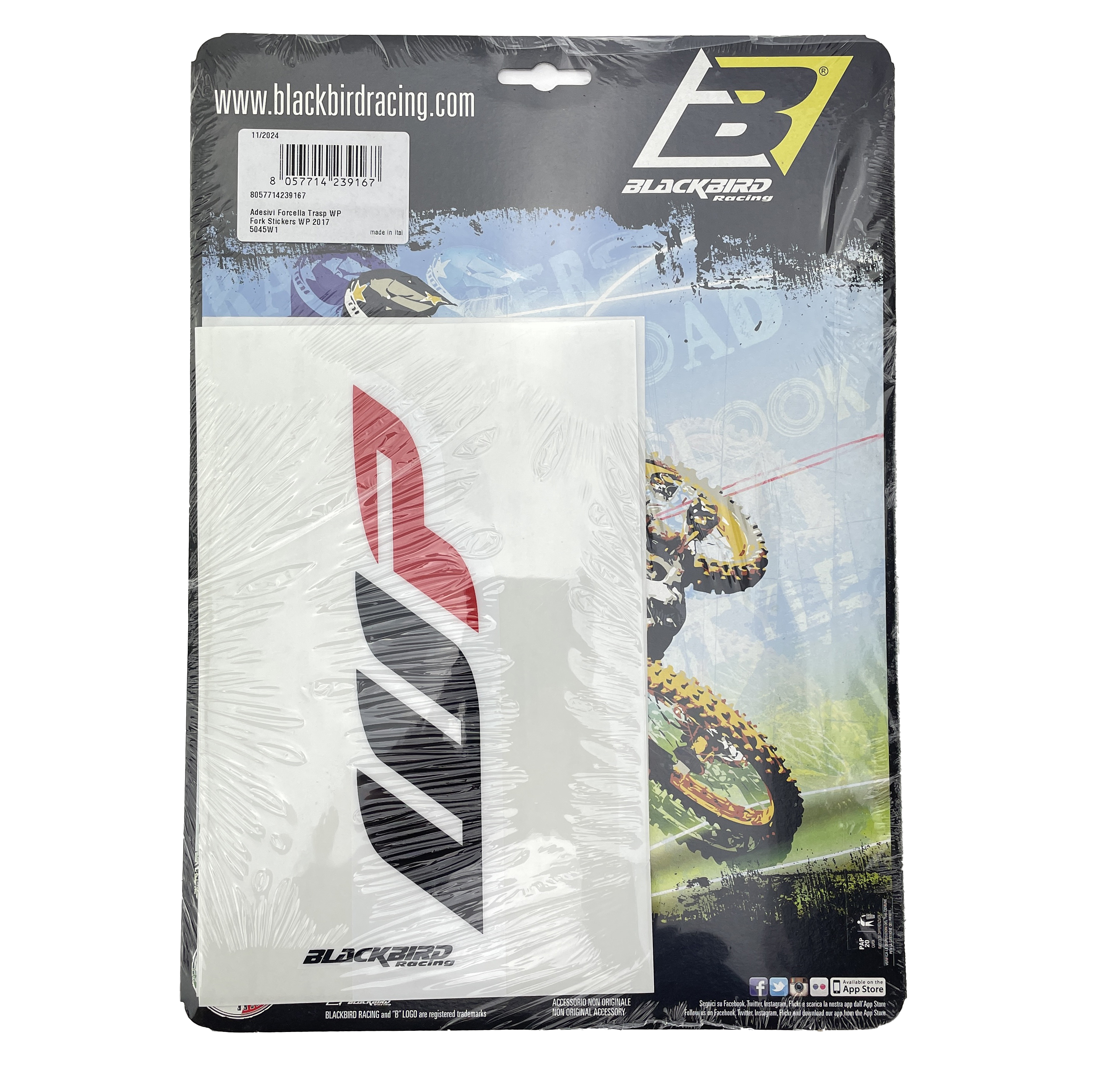 WP FORK DECAL CLEAR, BLACKBIRD DECAL SET 5045W thumbnail 2