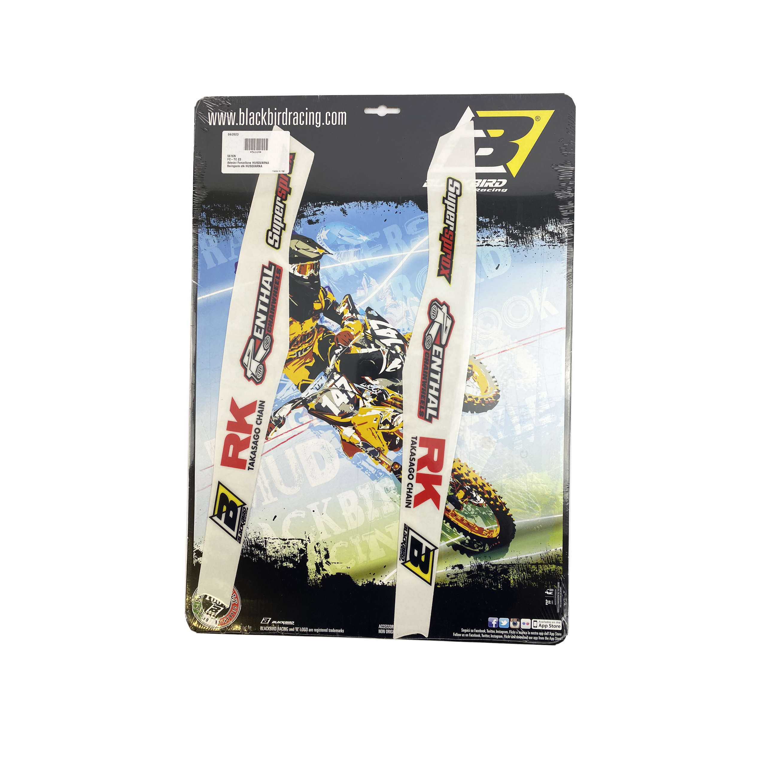 23-25 TC/FC 24-25 TE/FE HUSQVARNA SWINGARM DECAL, BLACKBIRD 5616N image 1